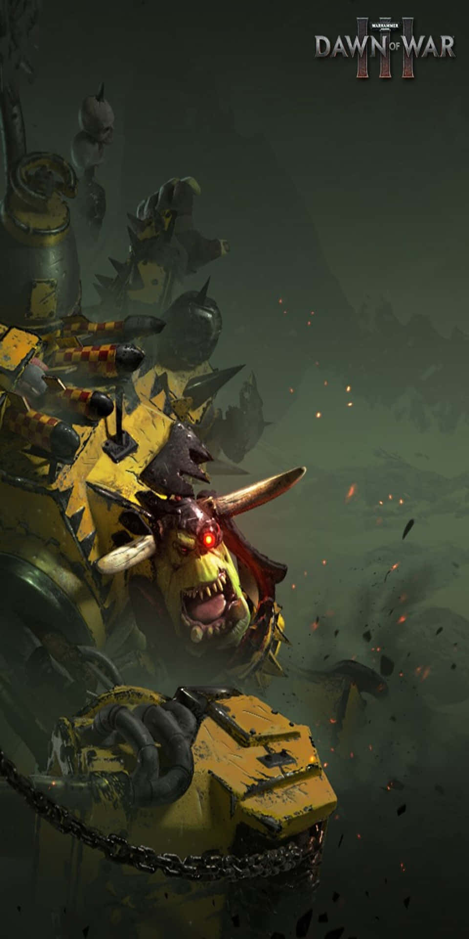 Fondode Pantalla De Warhammer 40,000: Dawn Of War Iii Con El Puño Imperial Aullador En El Pixel 3