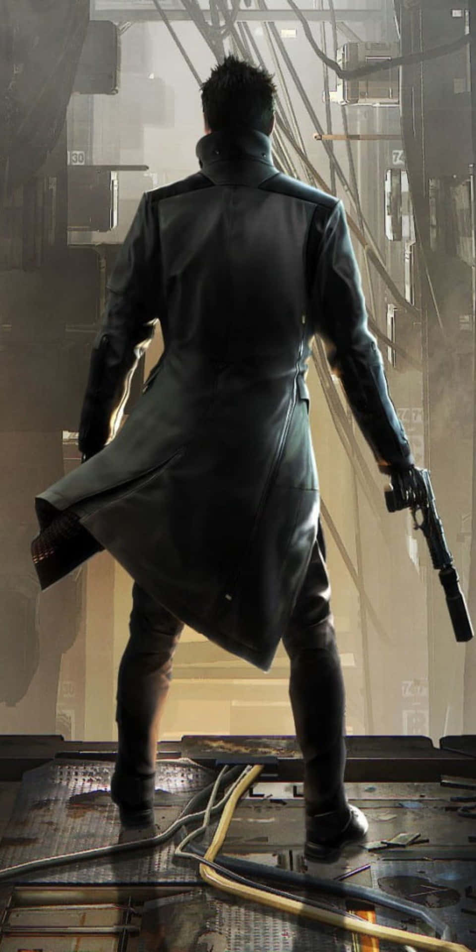 Bagvendte Jensen Pixel 3 Deus Ex Mankind Delte Baggrund
