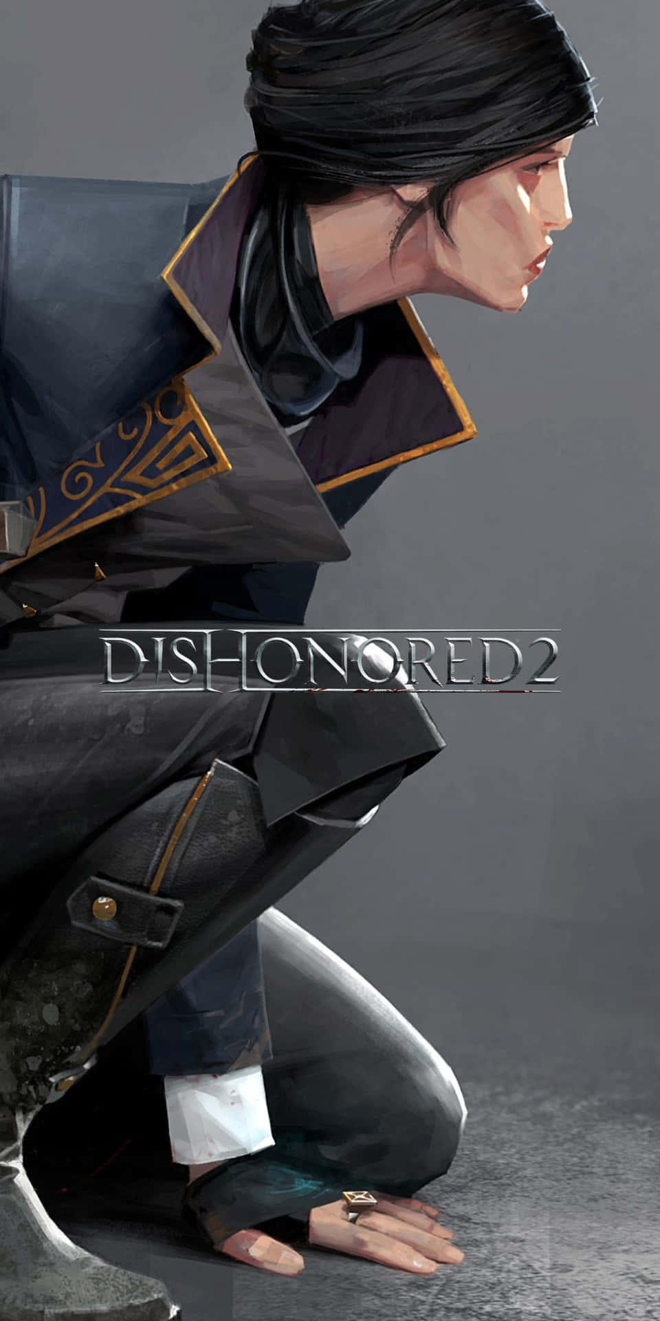 Dishonored2 - En Karaktär Som Knäböjer