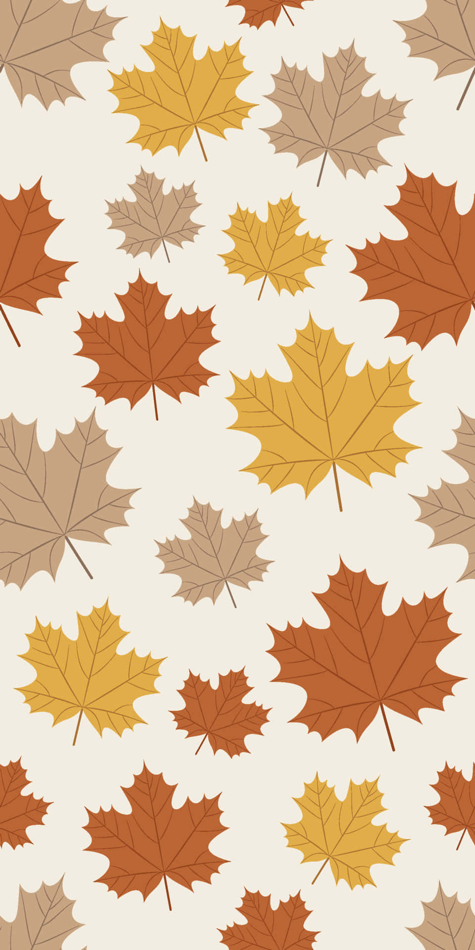 Pixel3 Fanart Zeichnung Von Herbstlichen Ahornblättern Als Hintergrundbild