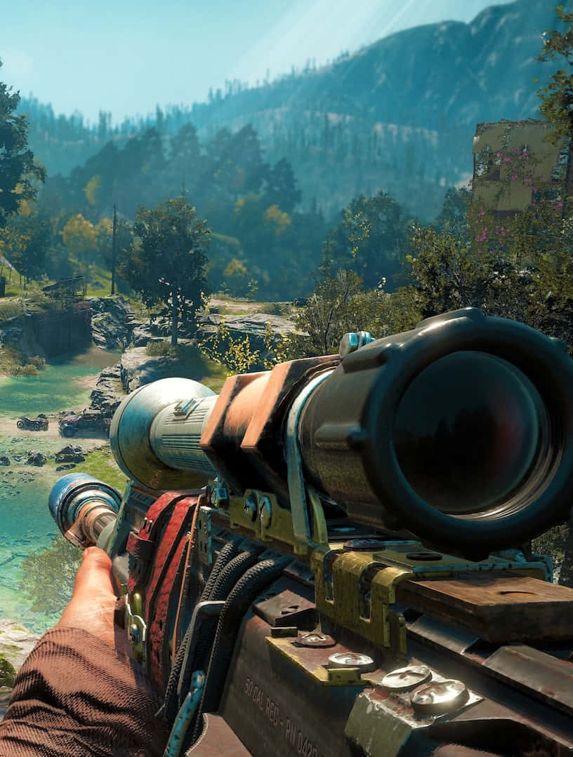 Sniper Rifle Pixel 3 Far Cry New Dawn Background