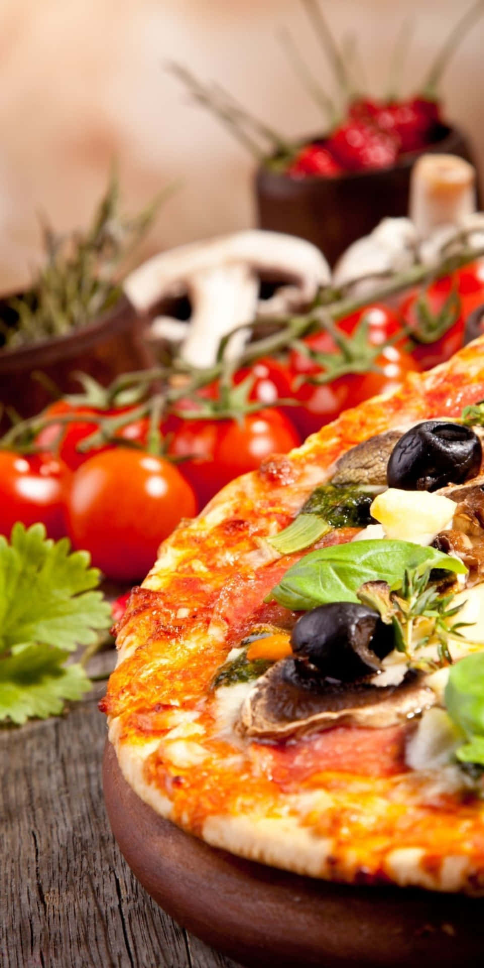 Pixel 3 Food Pizza Olive Background