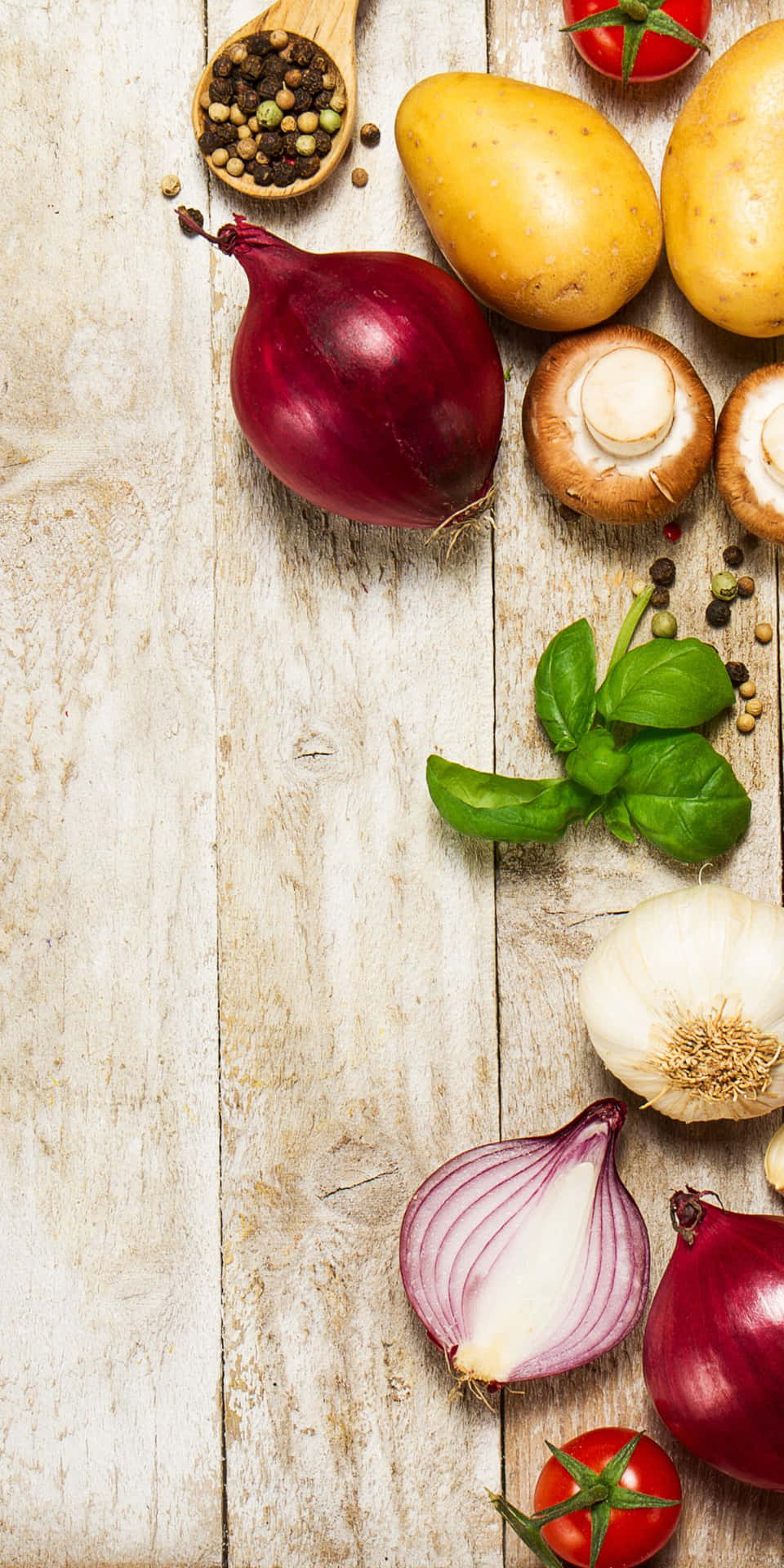 Pixel 3 Food Onion Garlic Background