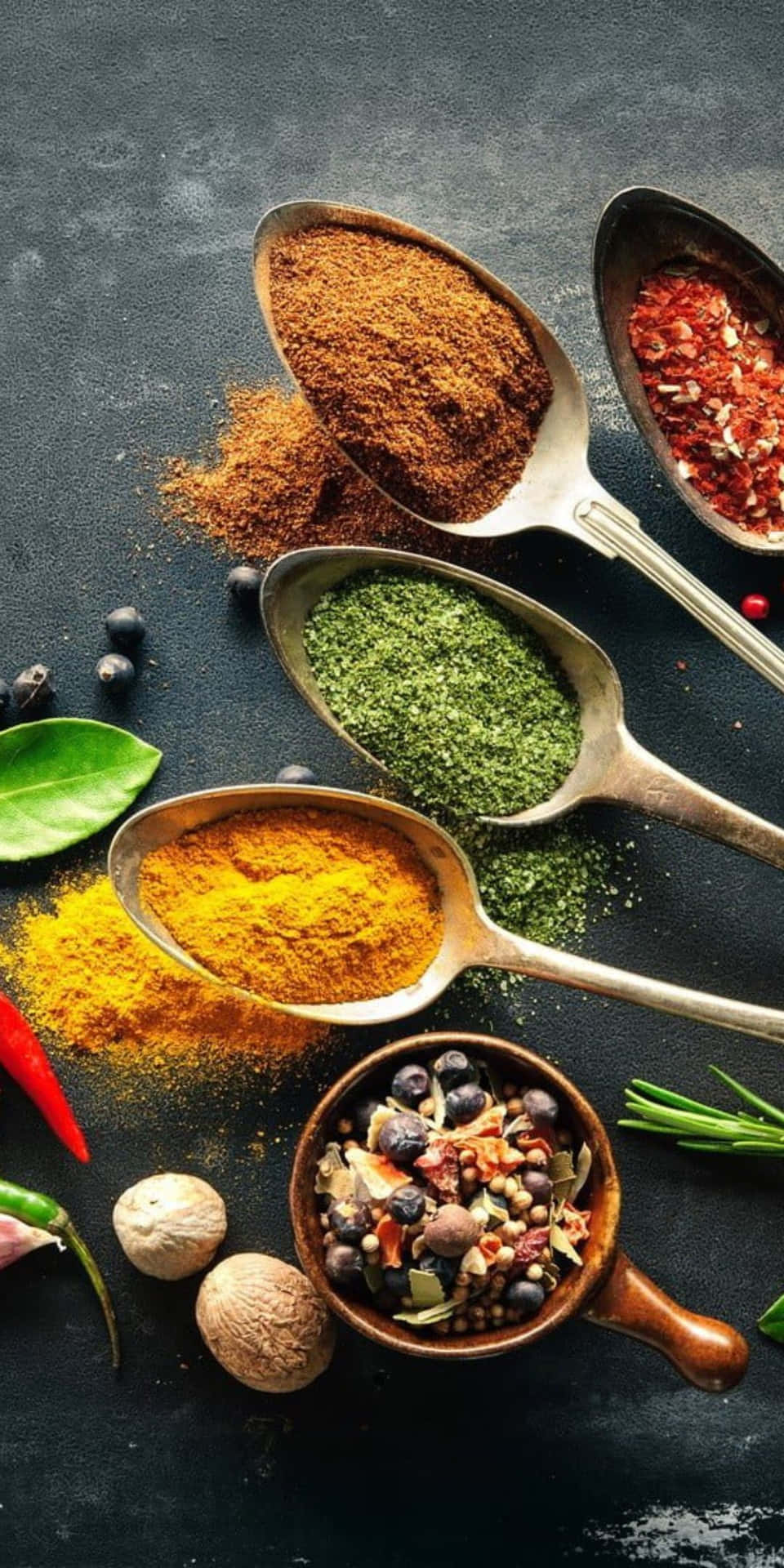 Pixel 3 Food Spices Spoon Background