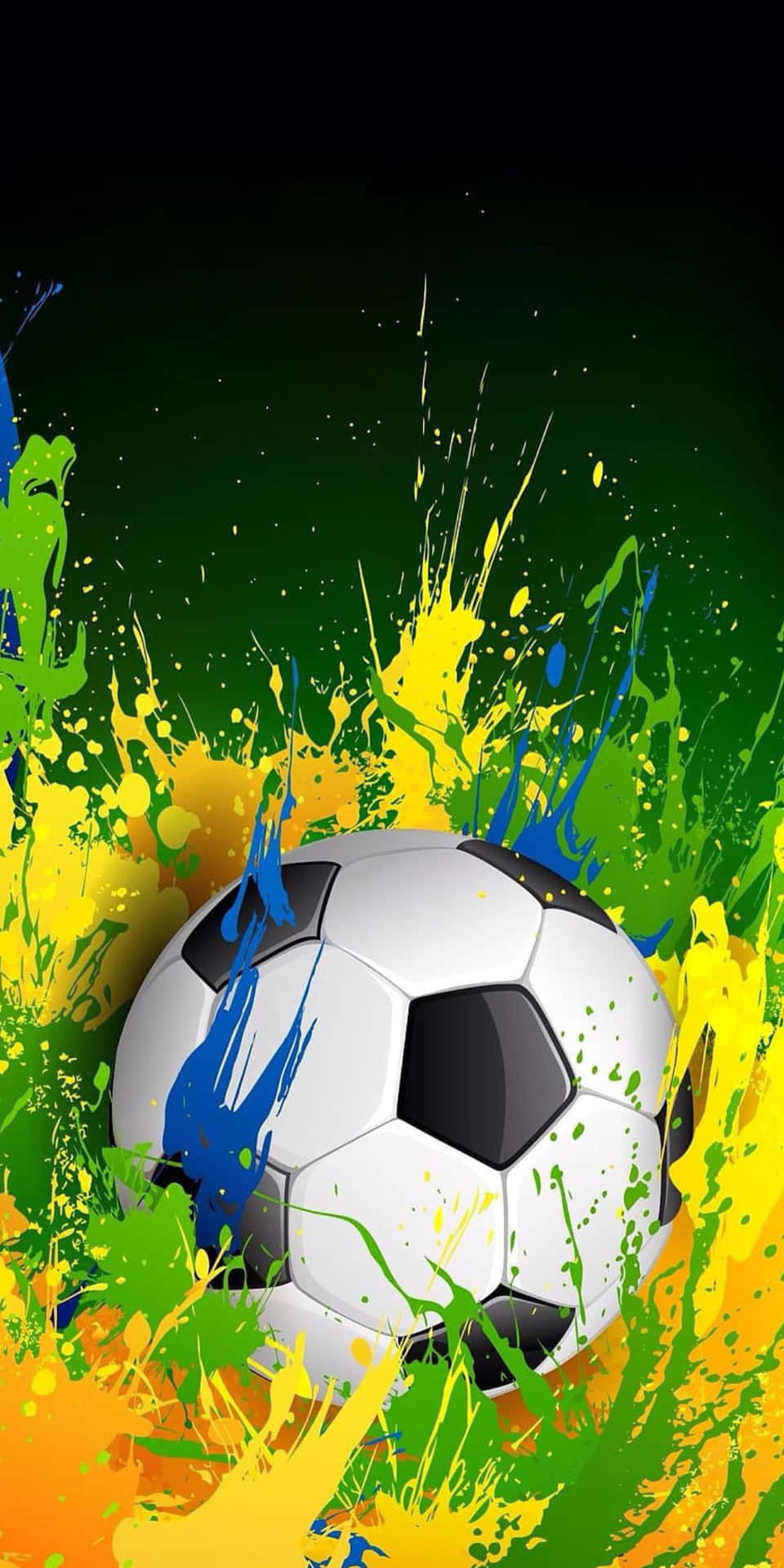 Ballgegen Farbspritzer Pixel 3 Fußball Hintergrund