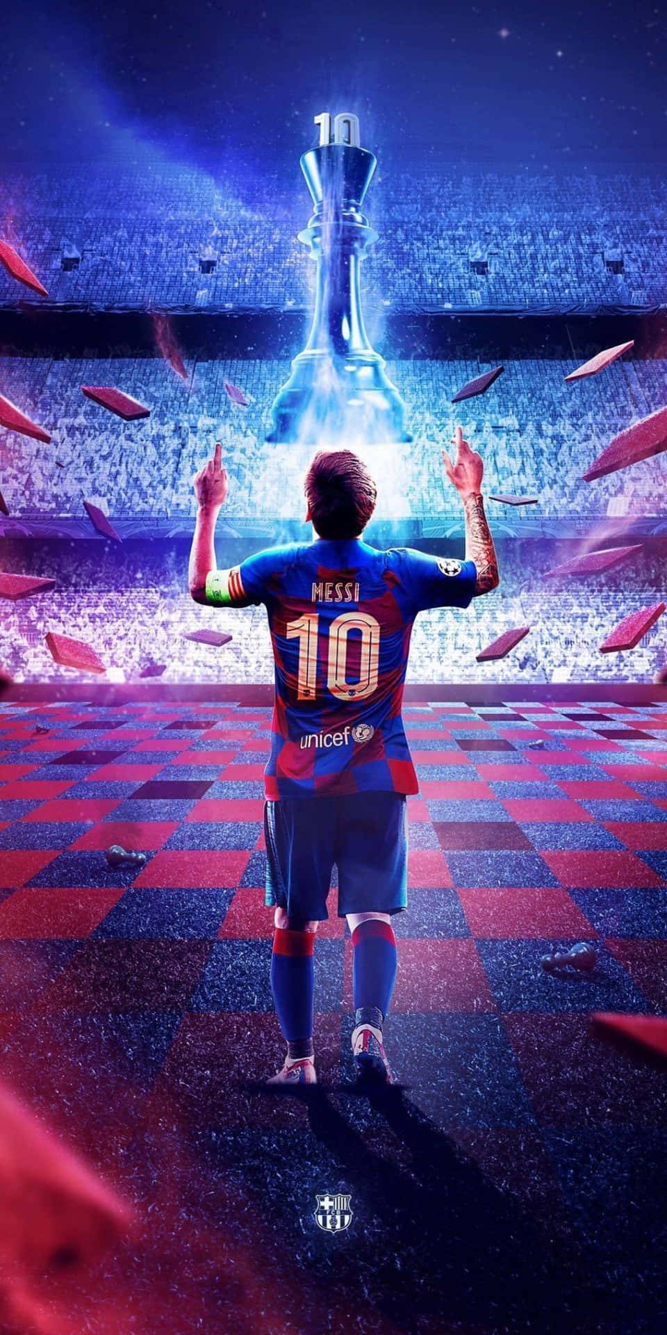 Lionel Messi Pixel 3 Football Background