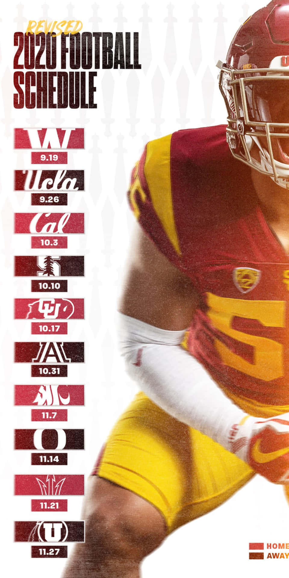 USC Trojans Schedule Pixel 3 Football Background