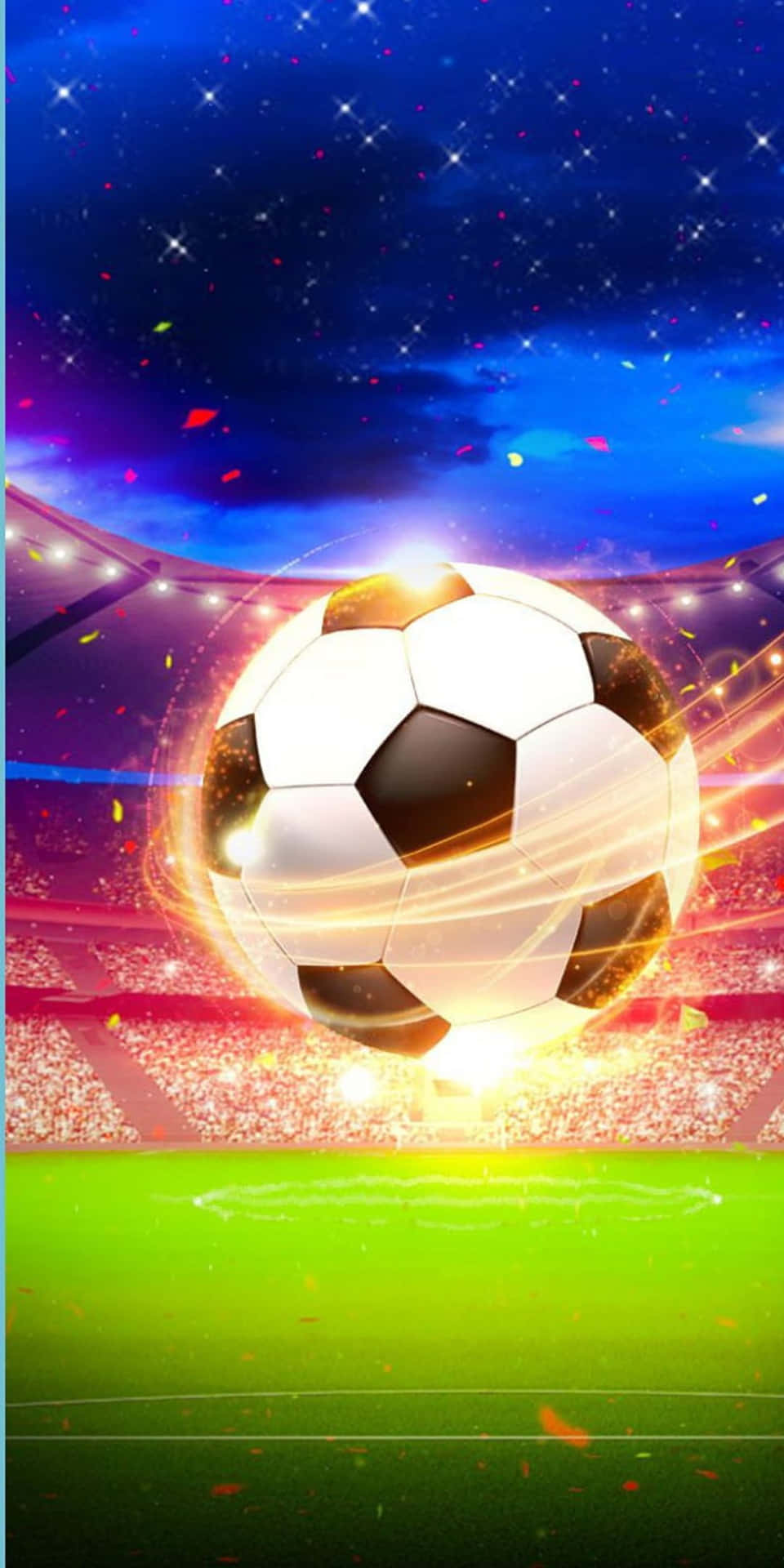 Balónde Fútbol Con Luz Amarilla: Fondo De Pantalla De Fútbol Para Pixel 3