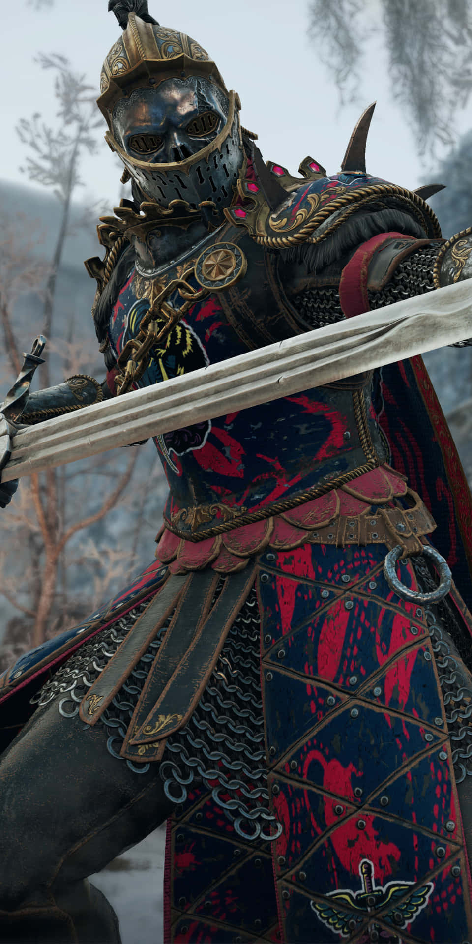 Pixel 3 For Honor Warmonger With Black Armor Background