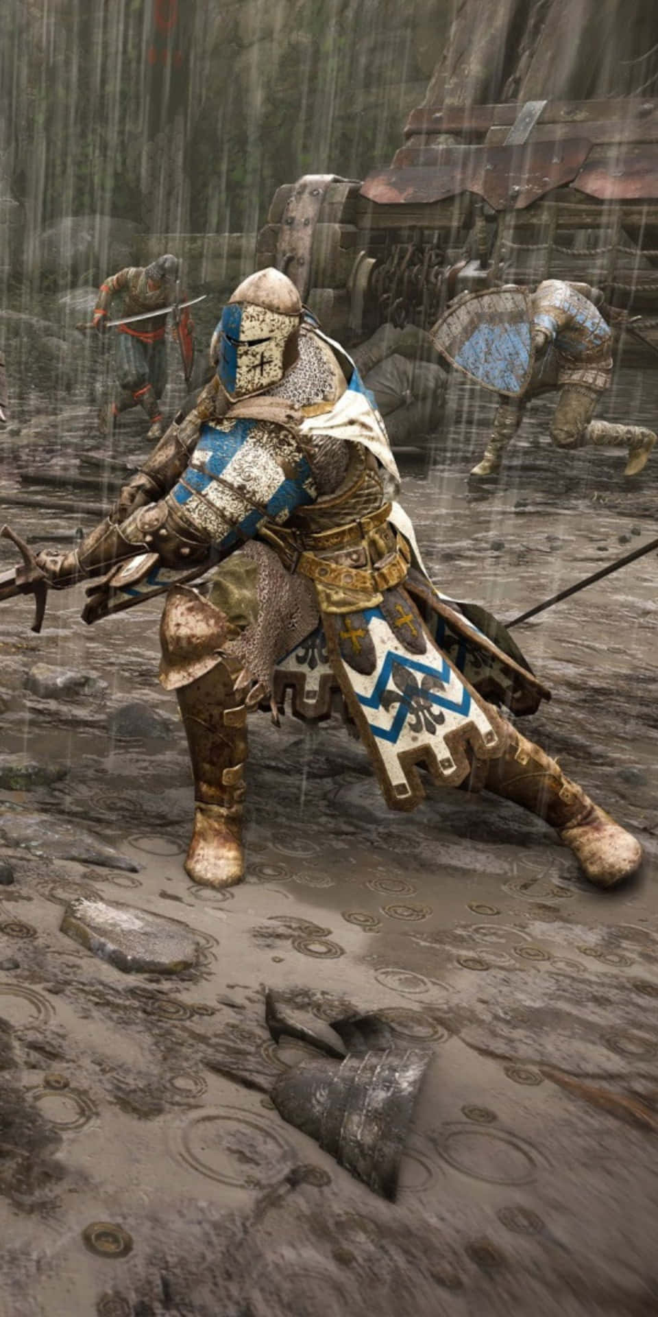 Pixel 3 For Honor Warden In Fighting Pose Background