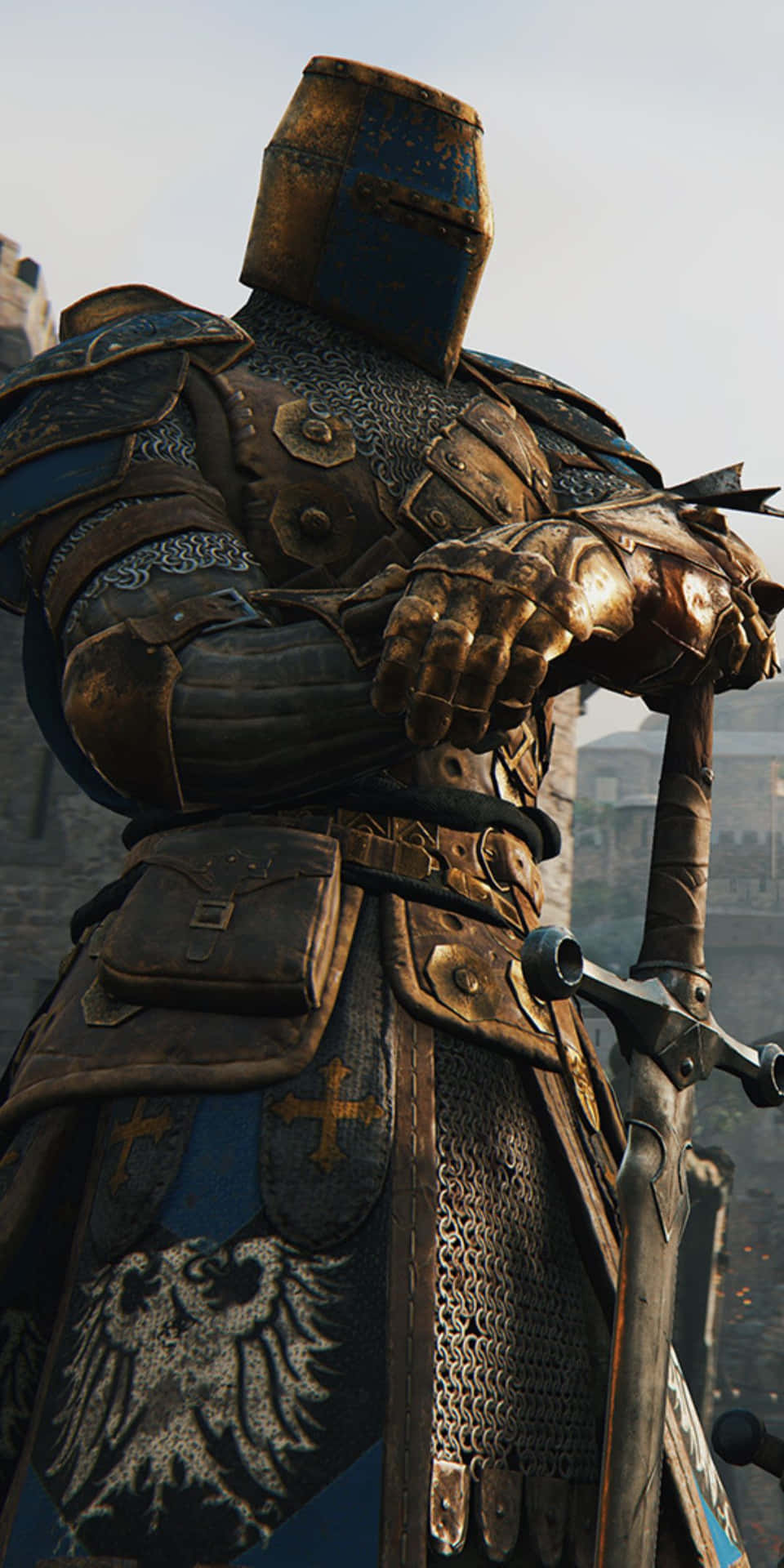 Pixel3 Hintergrundbild Mit Dem For Honor Charakter Warden