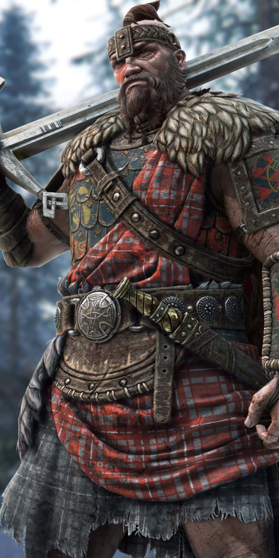 Pixel3 Hintergrund Mit Defensivem Highlander Aus For Honor