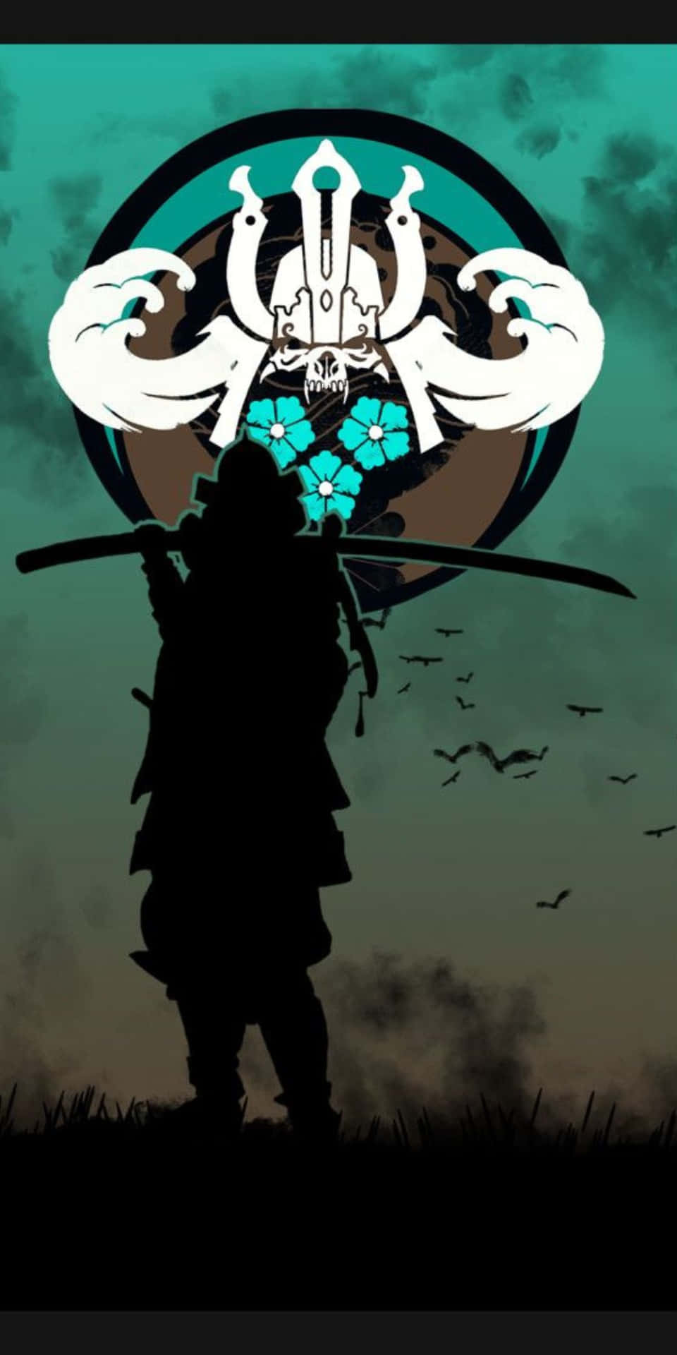 Pixel 3 For Honor Samurai Silhouette Sigil Digital Art Background