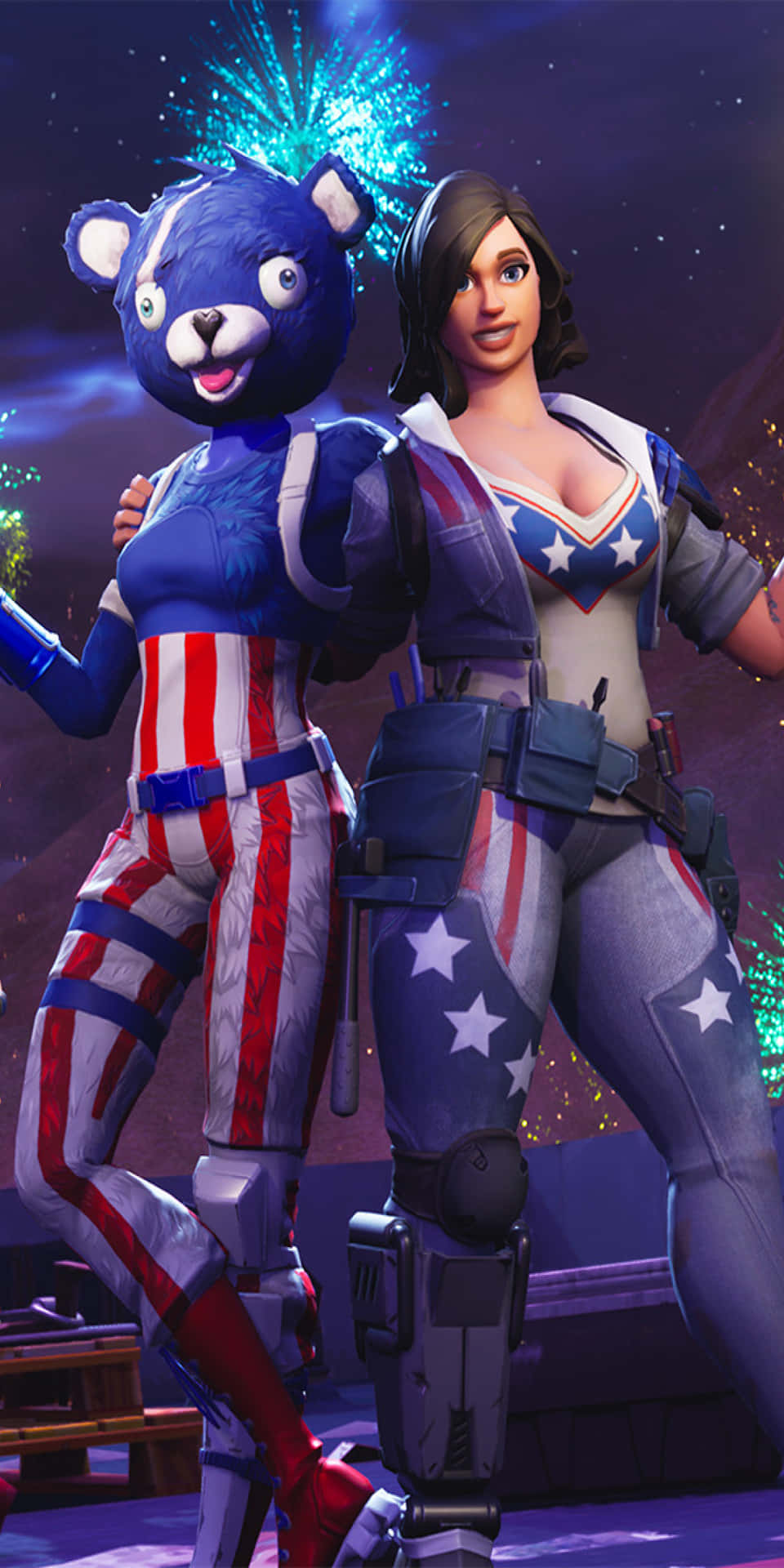 Pixel 3 Fortnite Battle Royale Background Stars&Stripes Outfit