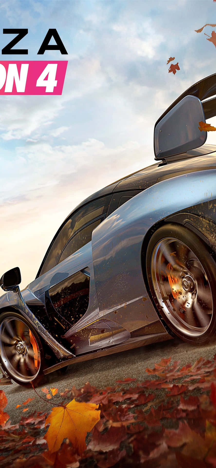 Unamacchina Che Guida Attraverso Le Foglie D'autunno In Need For Speed 4