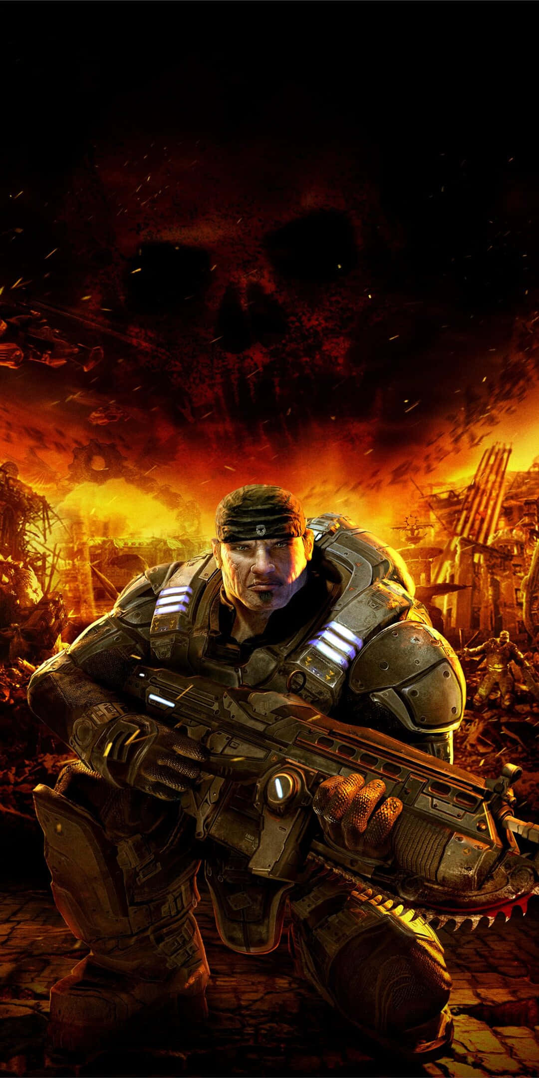 Fondode Pantalla De Retrato De Fuego Del Juego Gears Of War 5 En Pixel 3.