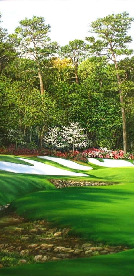 Augustanational Pixel 3 Golfbana Bakgrund.