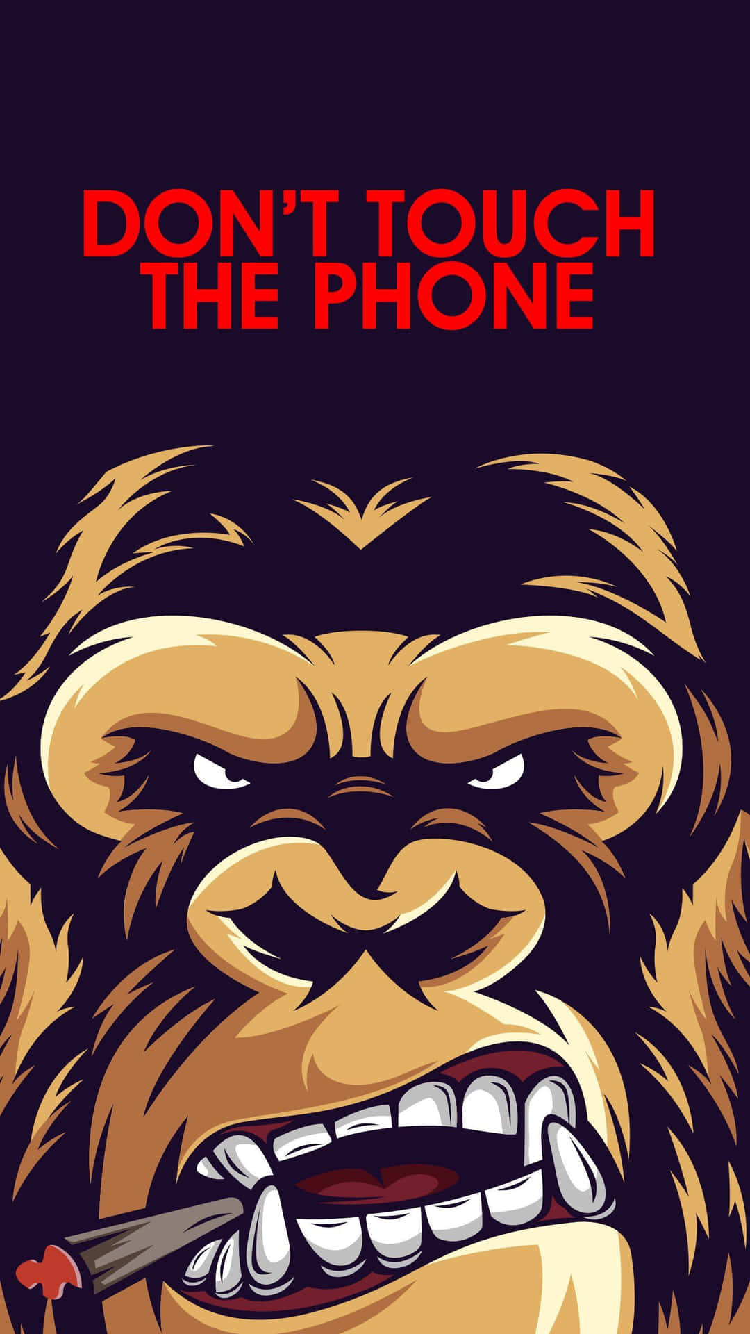 Pixel3 Gorilla, Berühre Das Telefon Nicht Hintergrund