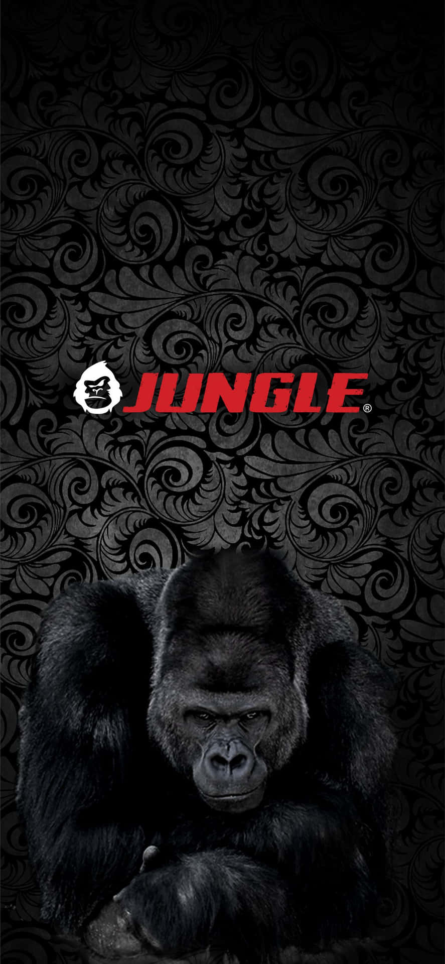 Pixel3 Gorilla Dschungel Slogan Hintergrund
