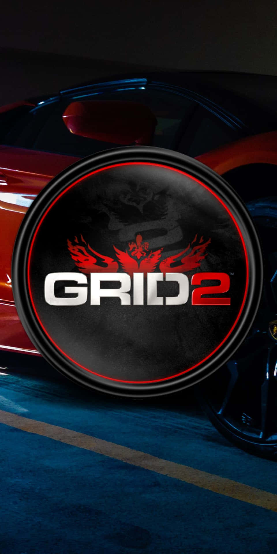 Logo On Sleek Car Pixel 3 Grid 2 Background