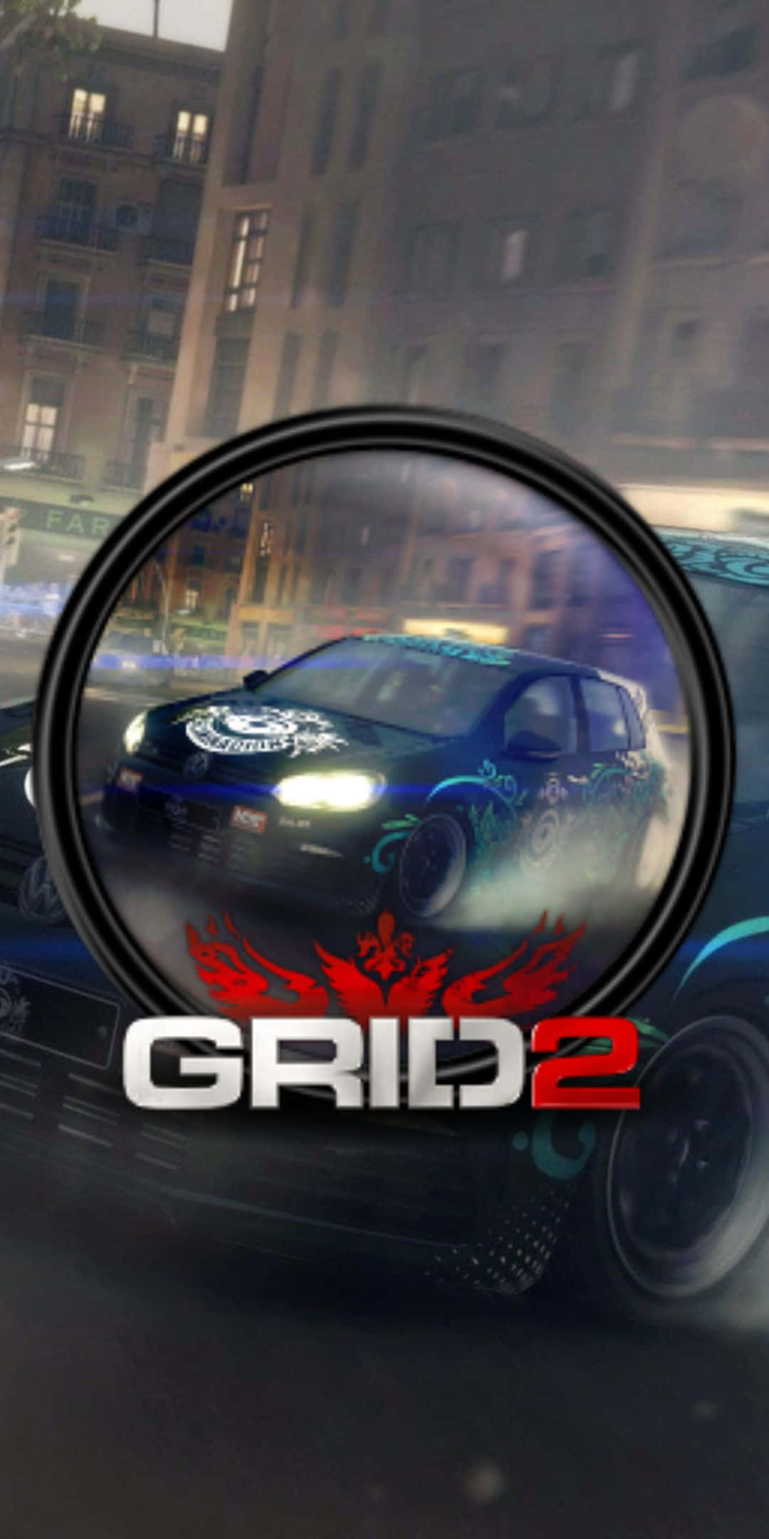 Logo With Black Car Pixel 3 Grid 2 Background
