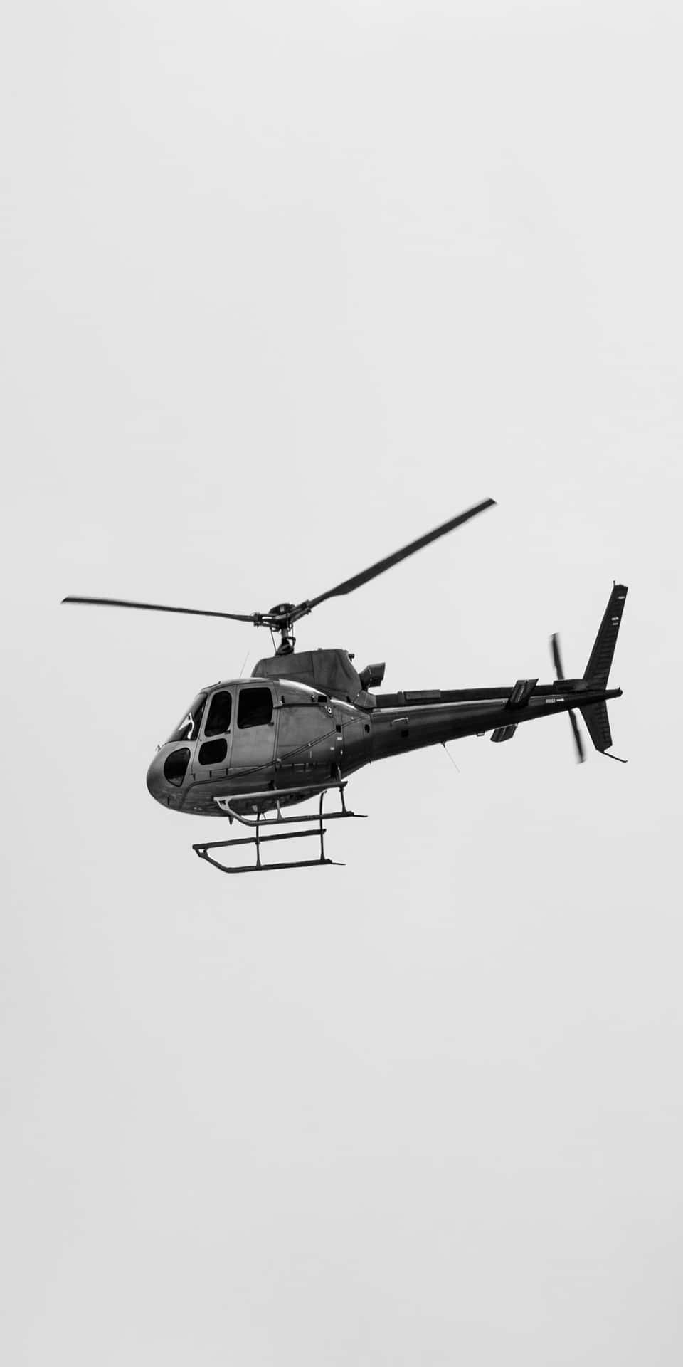 Minimalist Monochrome Pixel 3 Helicopter Background