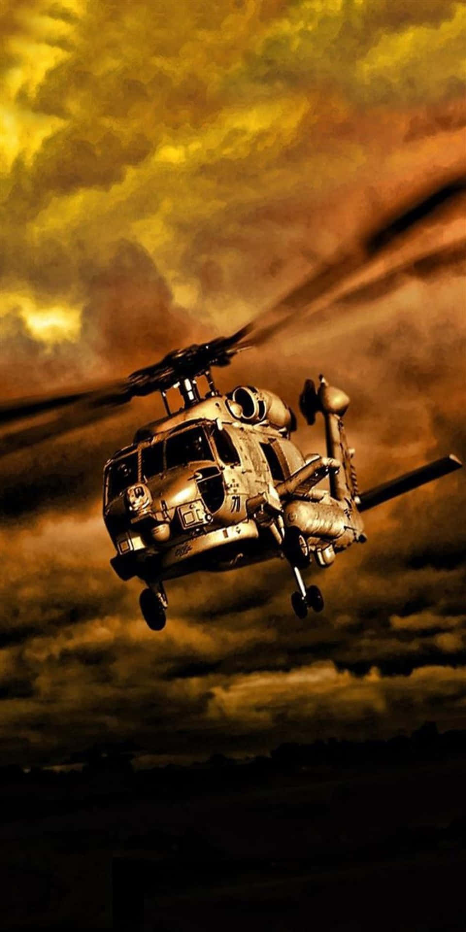 Dark Brown Ah-64 Apache Pixel 3 Helicopter Background