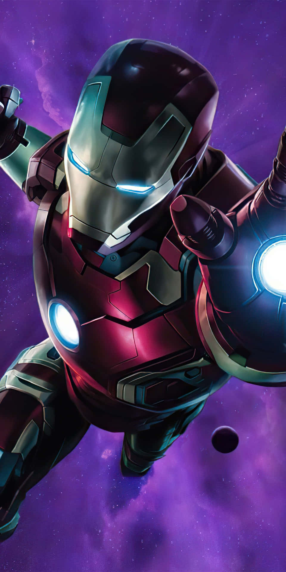 Pixel 3 Iron Man Purple Space Background