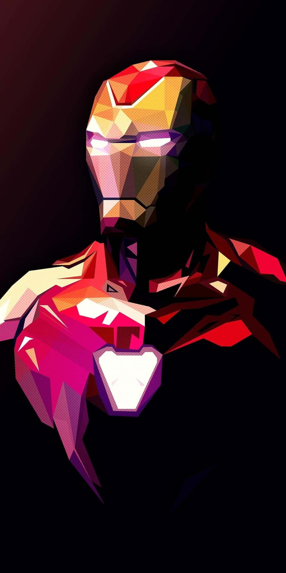 Pixel 3 Iron Man Polygon Baggrund