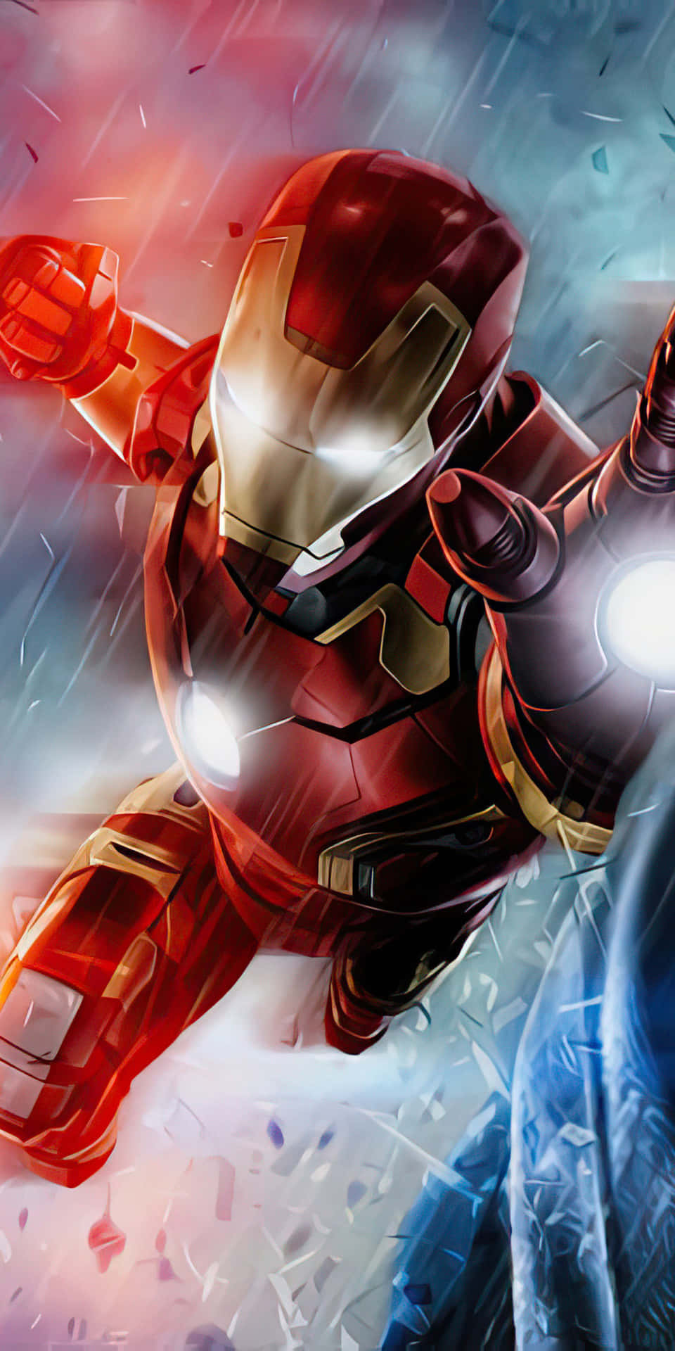 Sfondopixel 3 Iron Man Con Pioggia