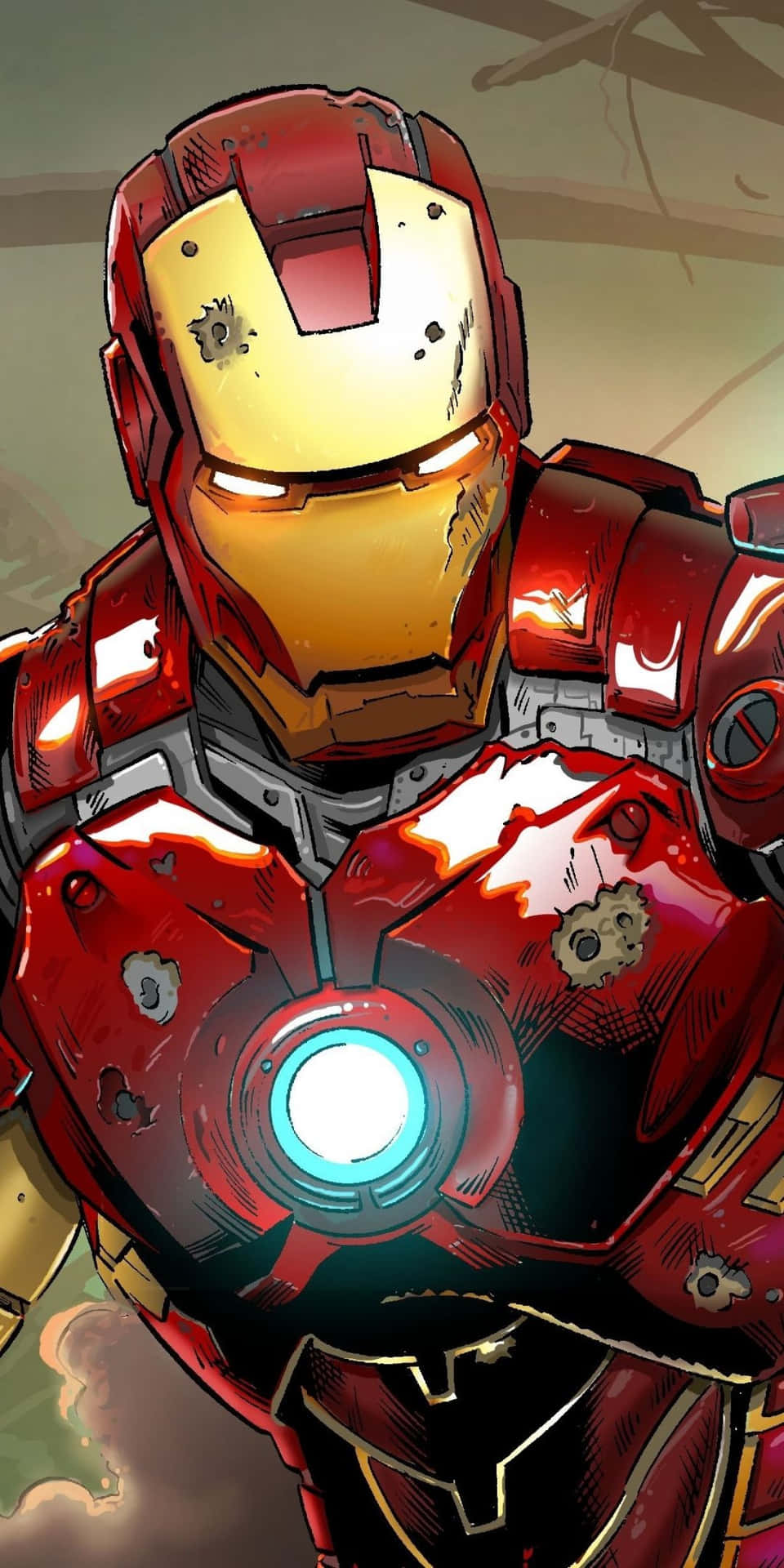 Pixel3 Iron Man Serietidningsbakgrund.