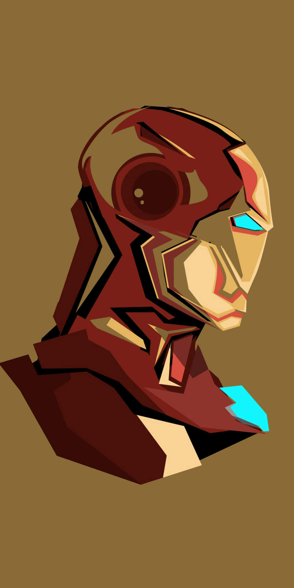 Pixel 3 Iron Man Poppehoved baggrundsdesign.