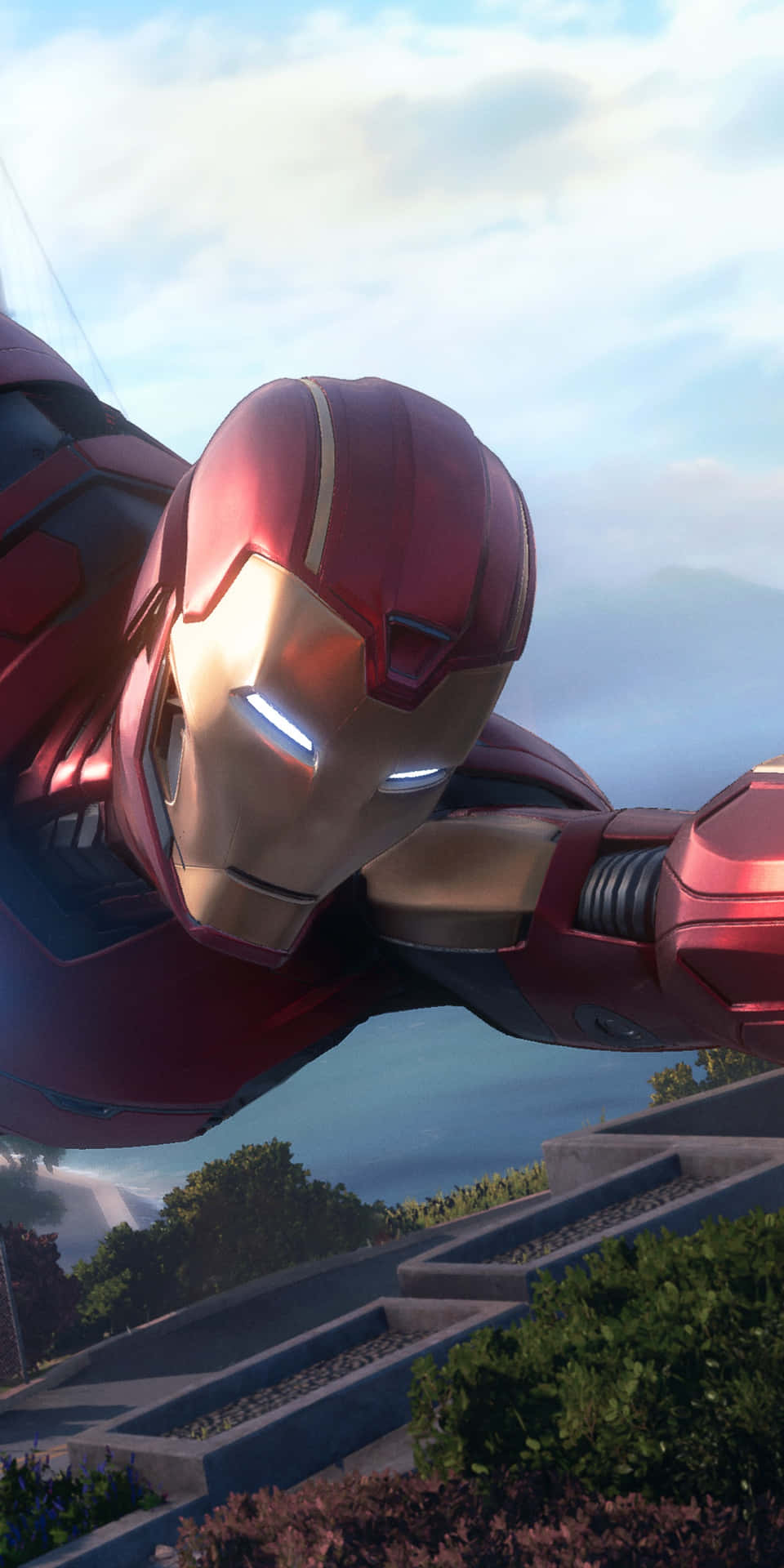 Sfondodi Gioco Di Iron Man Che Vola Per Pixel 3.