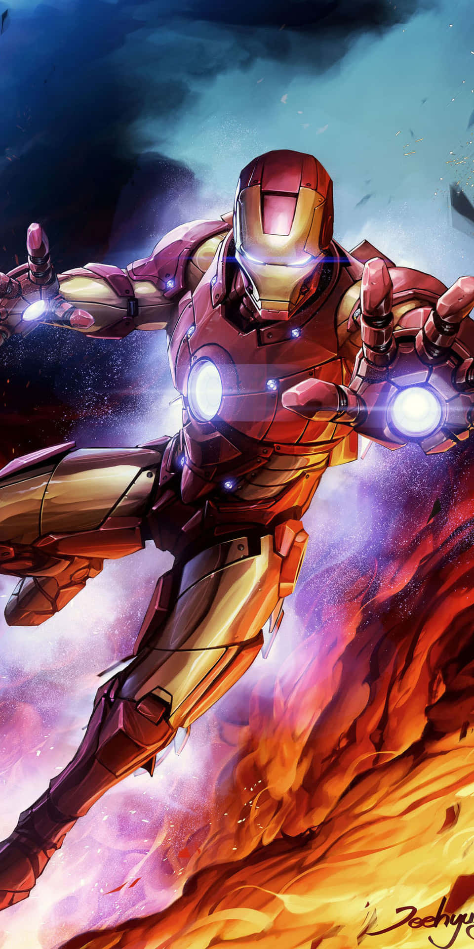 Pixel3 Iron Man Jeehyung Lee Bakgrundsbild.