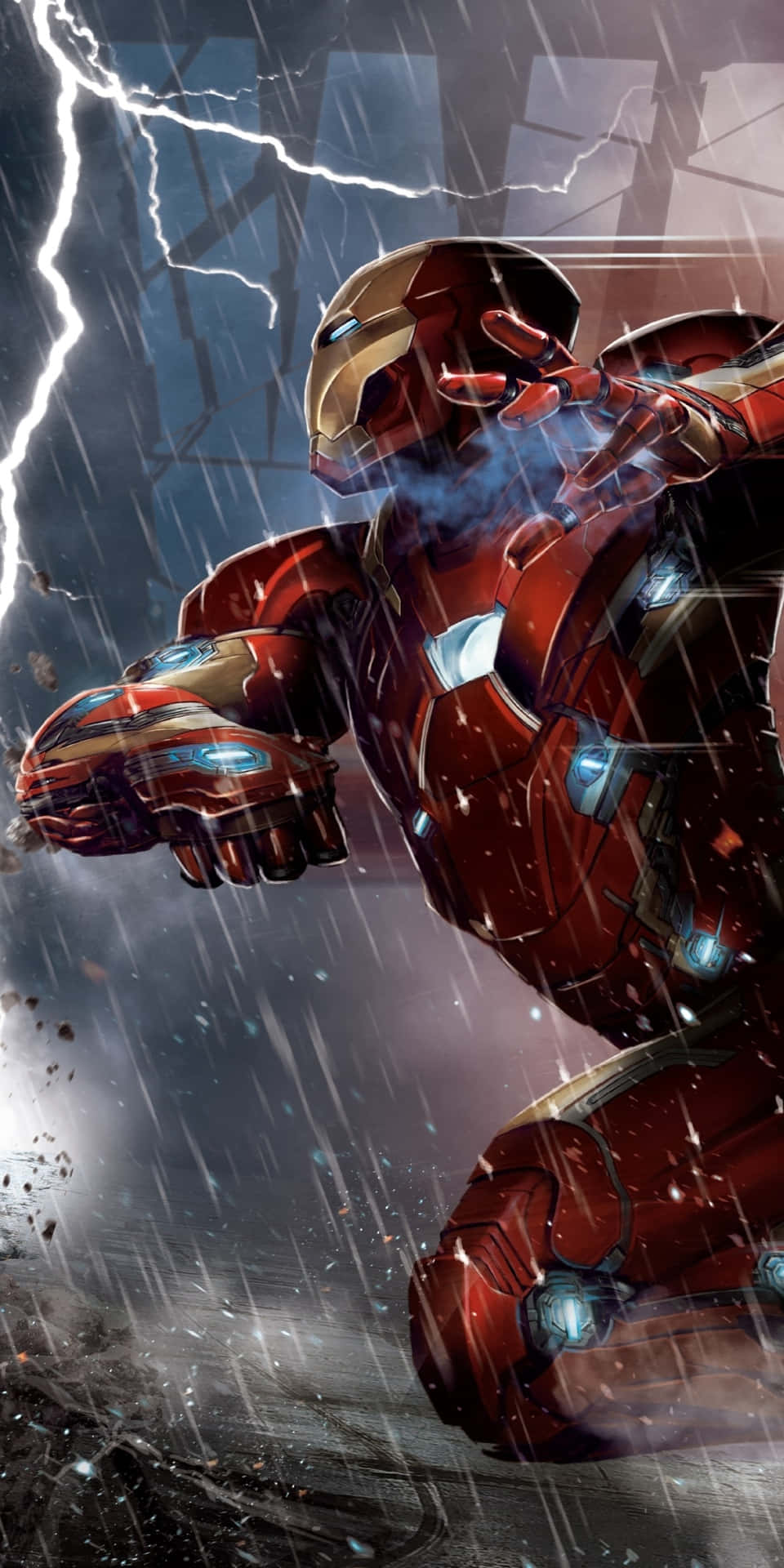 Pixel3 Iron Man Civil War-bakgrund