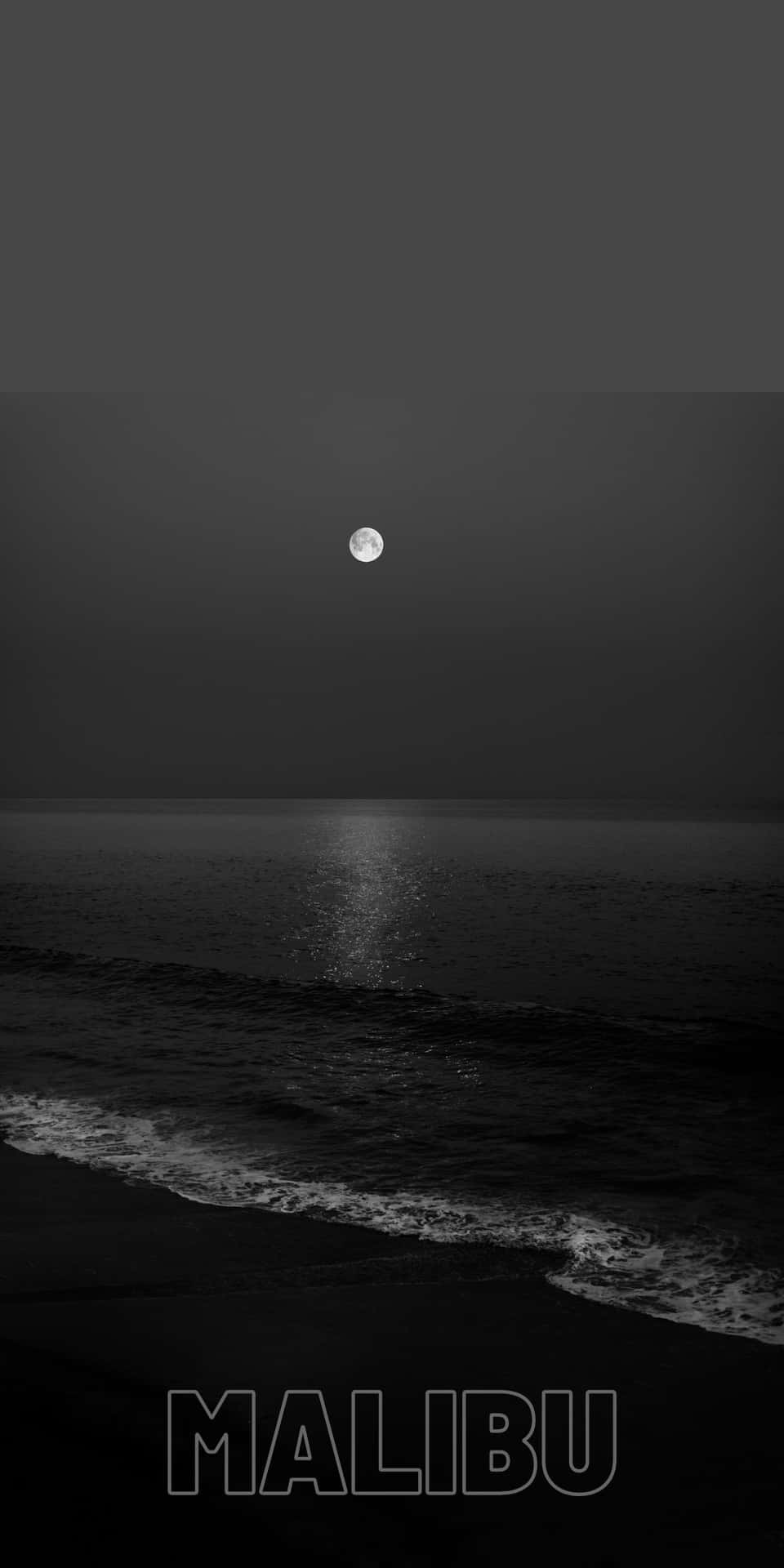 Schwarzweiß-strand Pixel 3 Malibu Hintergrund