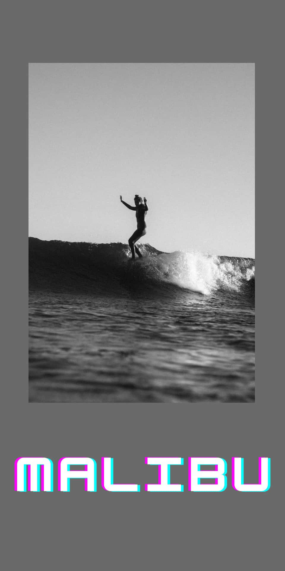 Surfing Girl Pixel 3 Malibu Background