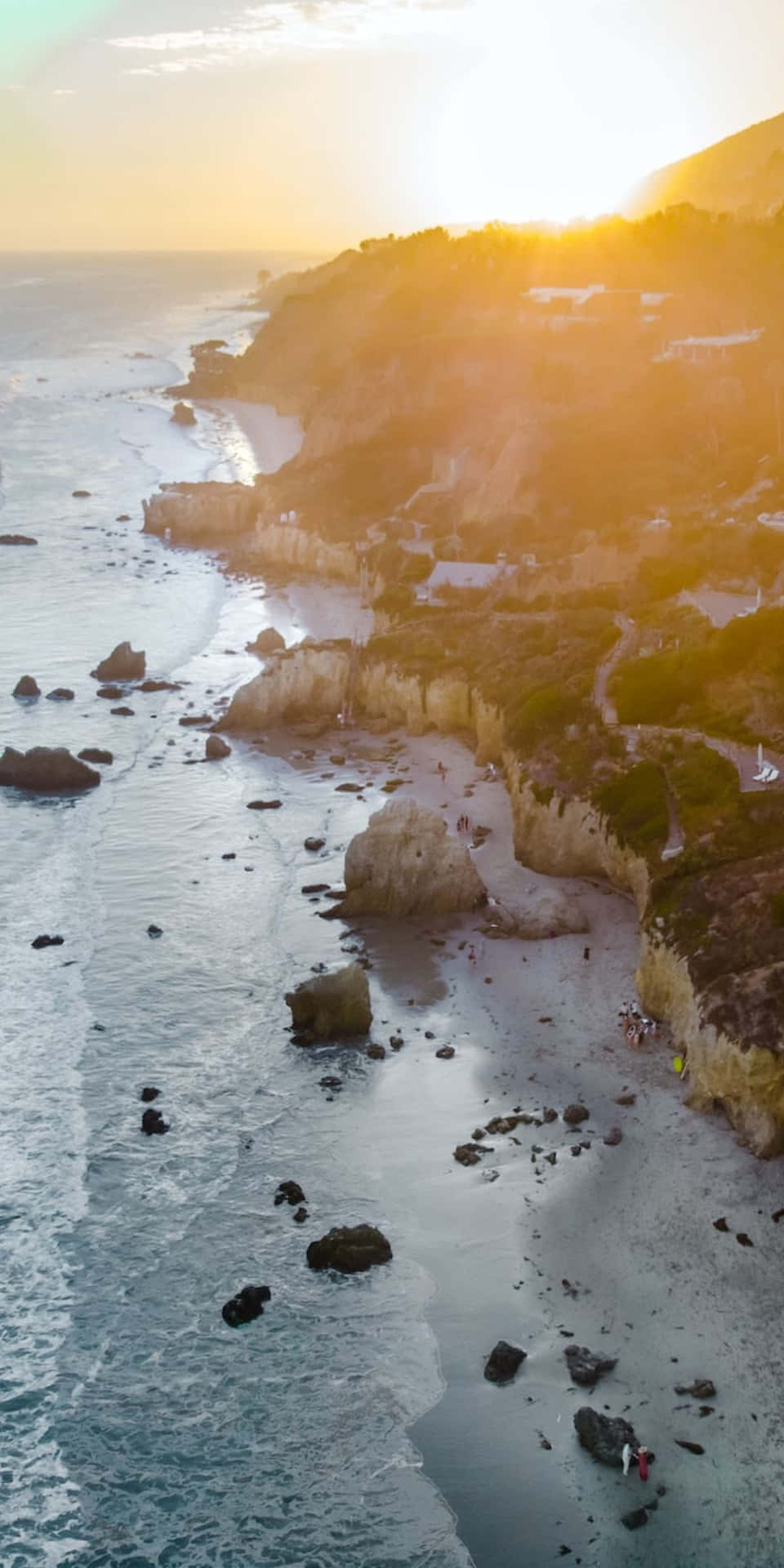 Fondode Pantalla De La Playa Con Rocas Pixel 3 Malibu
