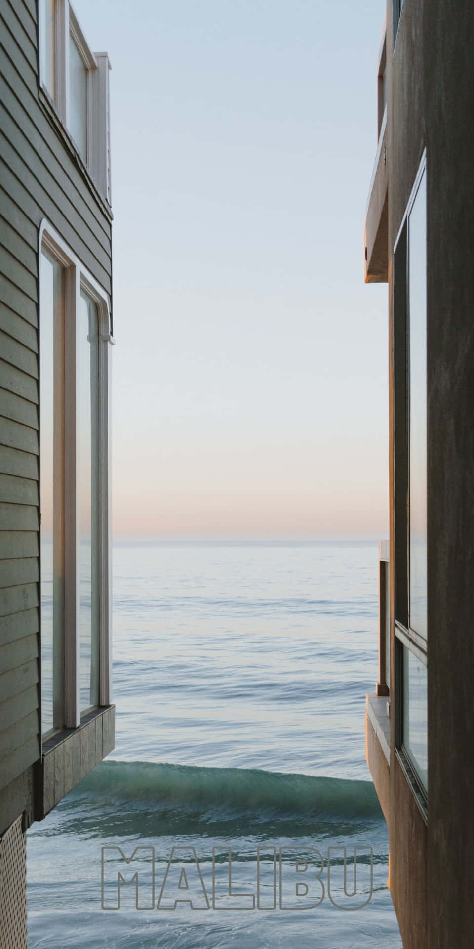 Strandzwischen Häusern Pixel 3 Hintergrund In Malibu