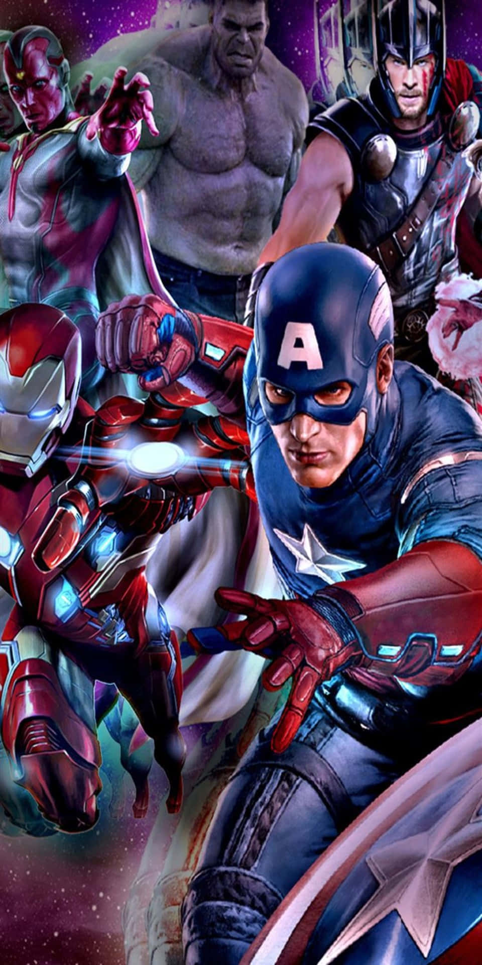 Manligahjältar Pixel 3 Marvel Avengers Bakgrundsbild.