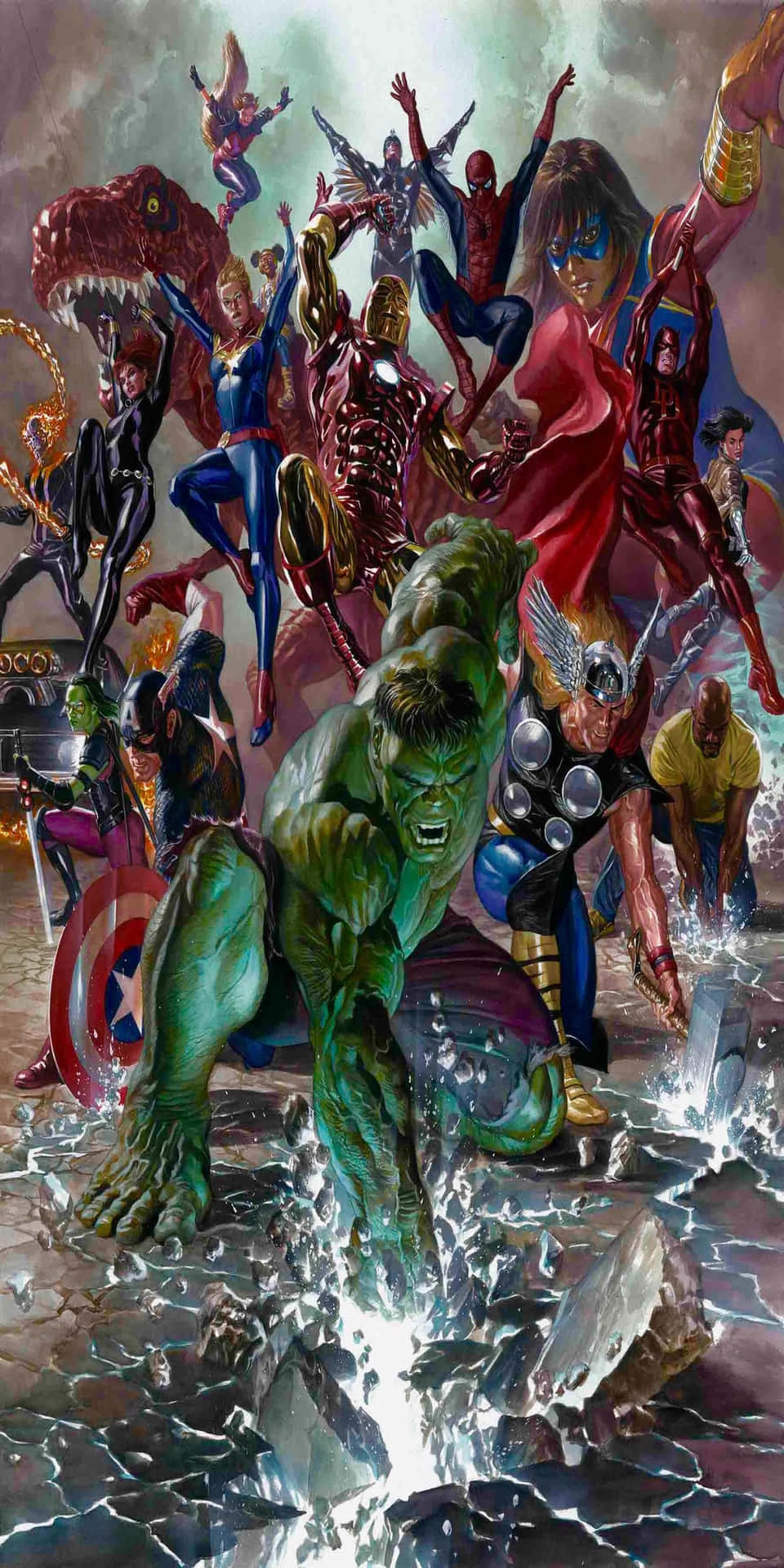 Comic Book Heroes Pixel 3 Marvel's Avengers Background