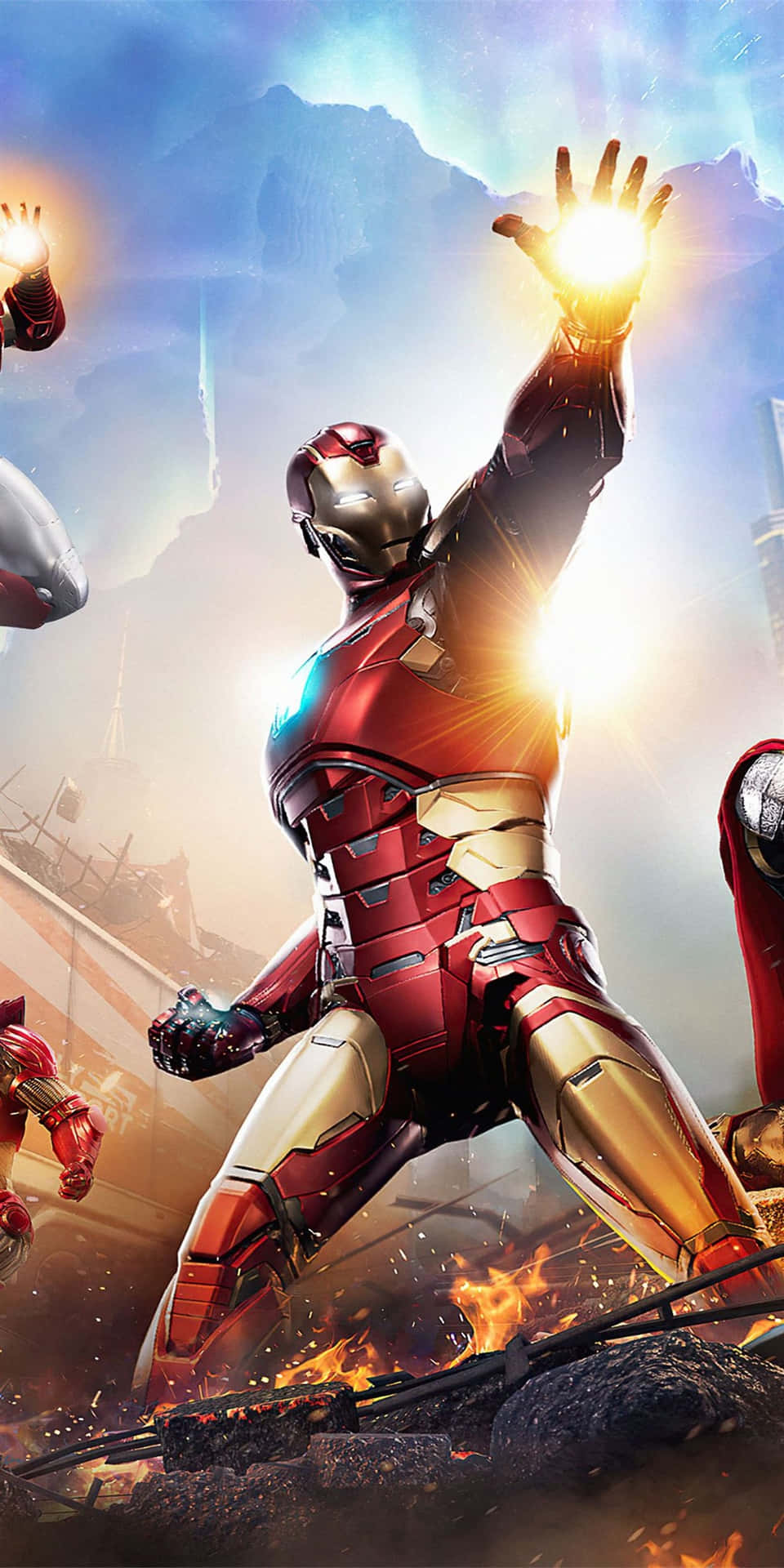Ironman Pixel 3 Marvel's Avengers Bakgrundsbild.