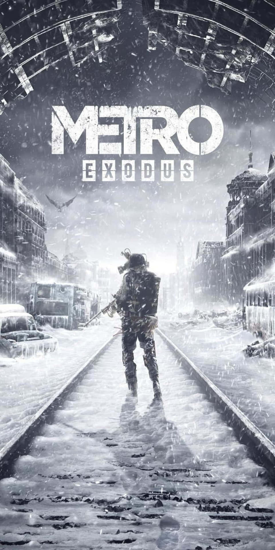 Game Character Inside The Rail Track Pixel 3 Metro 2033 Snow Theme Background