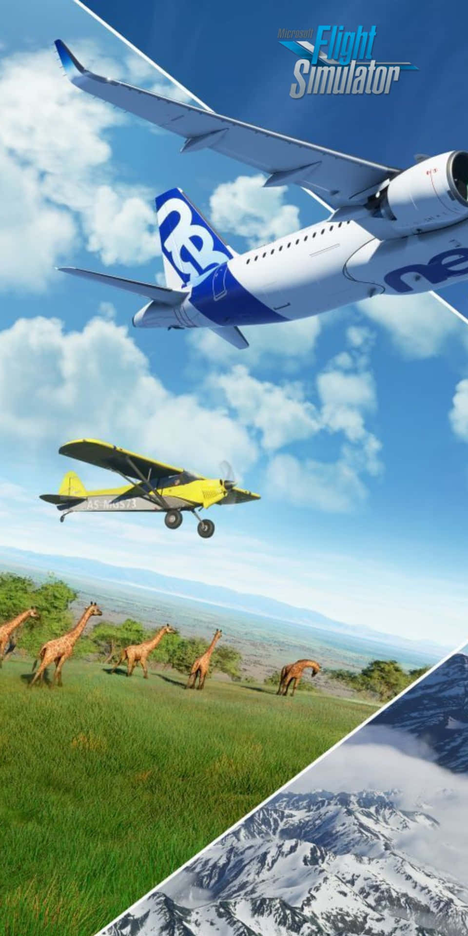 Erlebeden Himmel Mit Microsoft Flight Simulator Auf Dem Pixel 3.