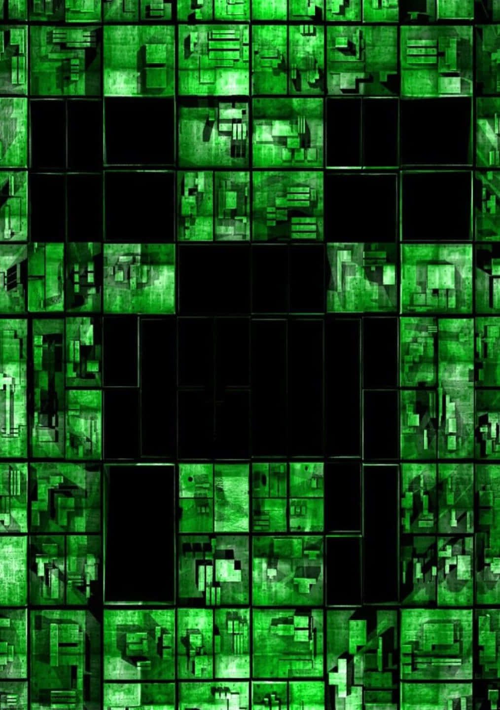 Hackercreeper Pixel 3 Hintergrund Für Minecraft.