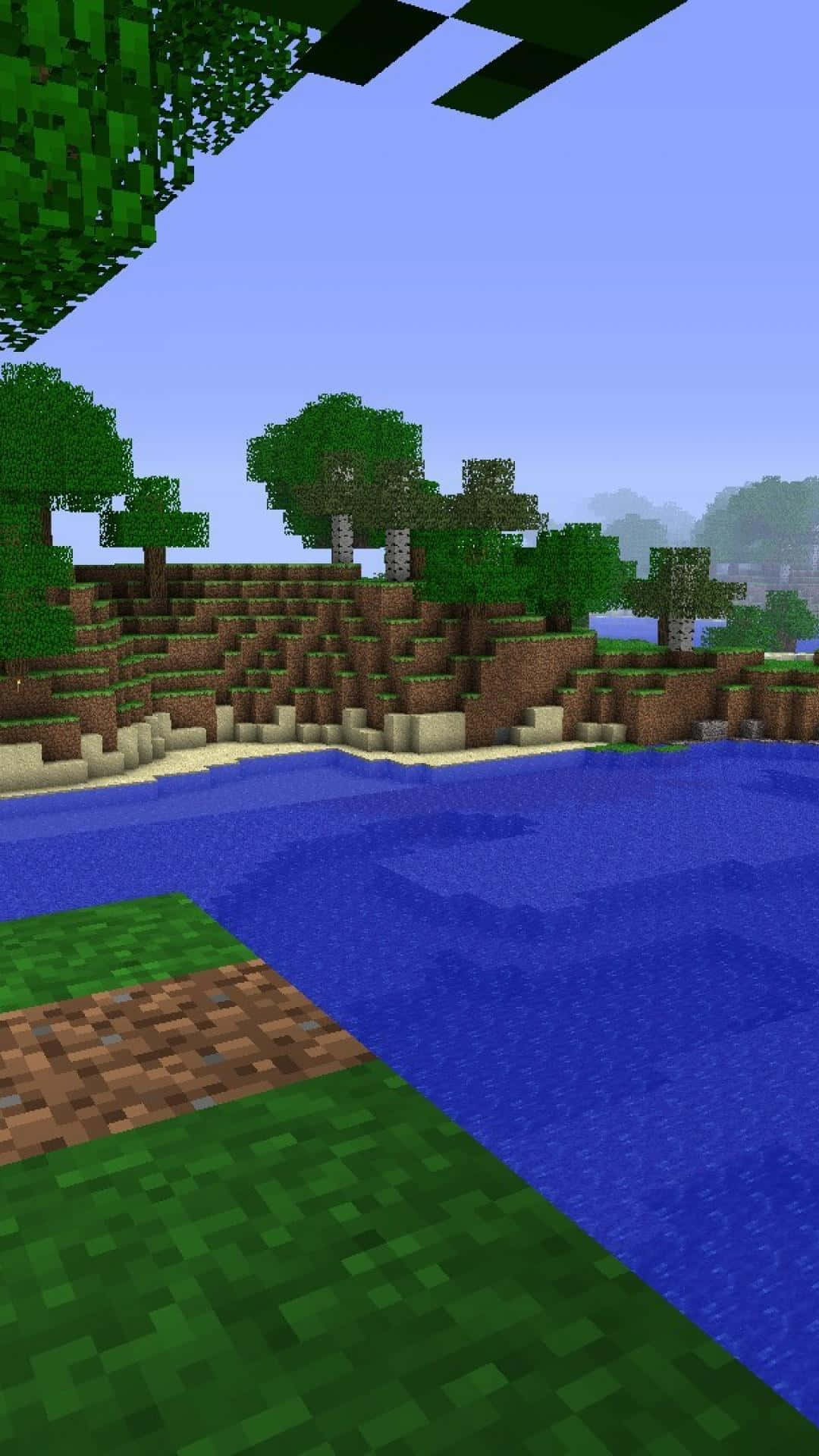 Open World Pixel 3 Minecraft Background
