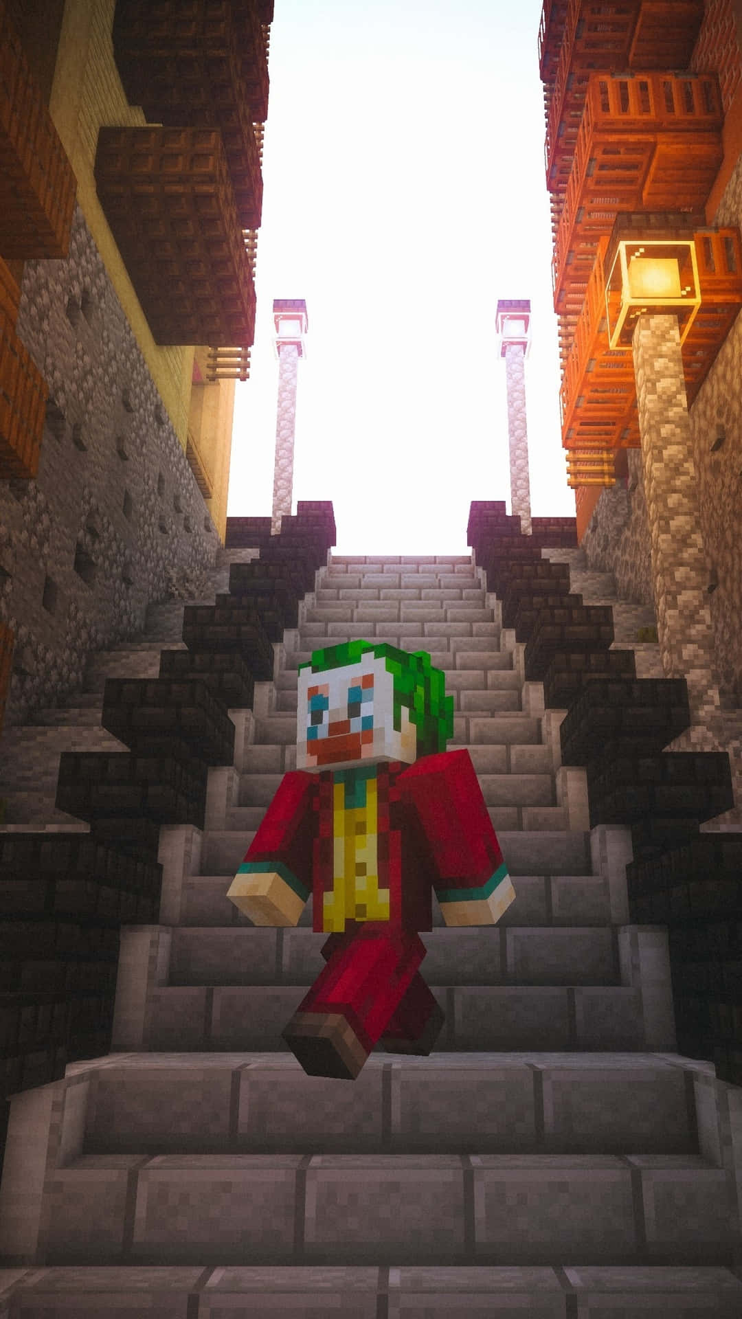 Jokerskin Pixel 3 Minecraft Hintergrund
