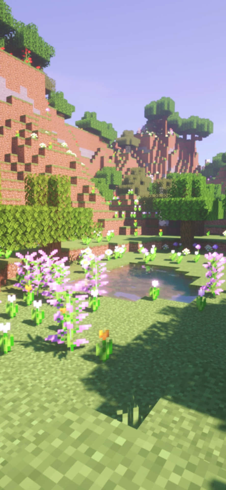 Meadow Biome Pixel 3 Minecraft Background
