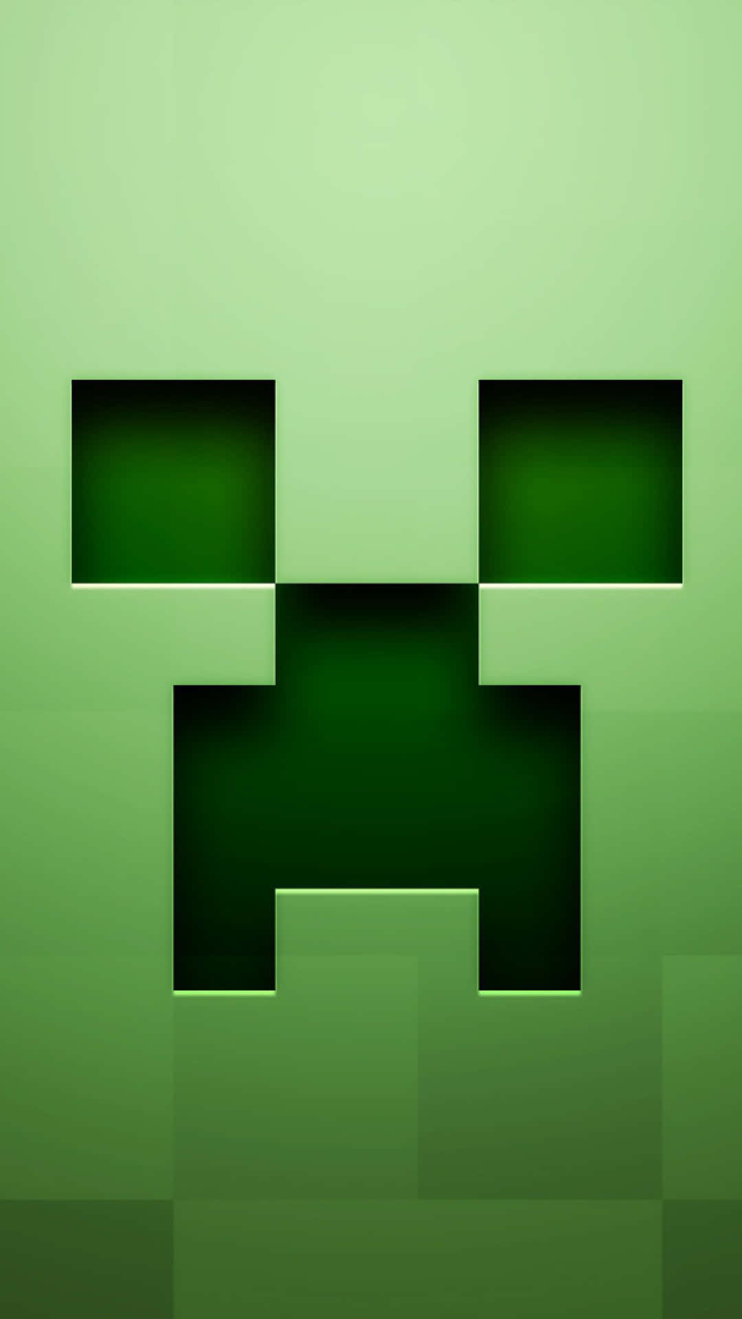 Fondode Pantalla De Minecraft Con Un Creeper Grabado En La Superficie Del Google Pixel 3.