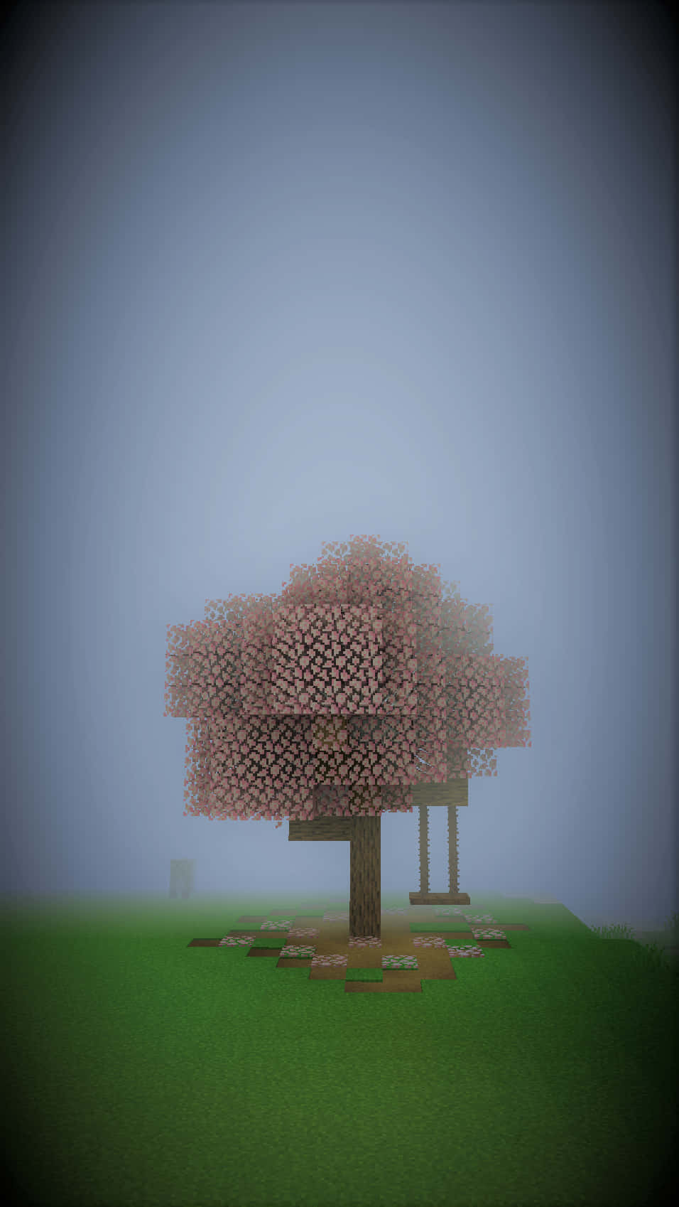 Kirsebærtræ Pixel 3 Minecraft Baggrund
